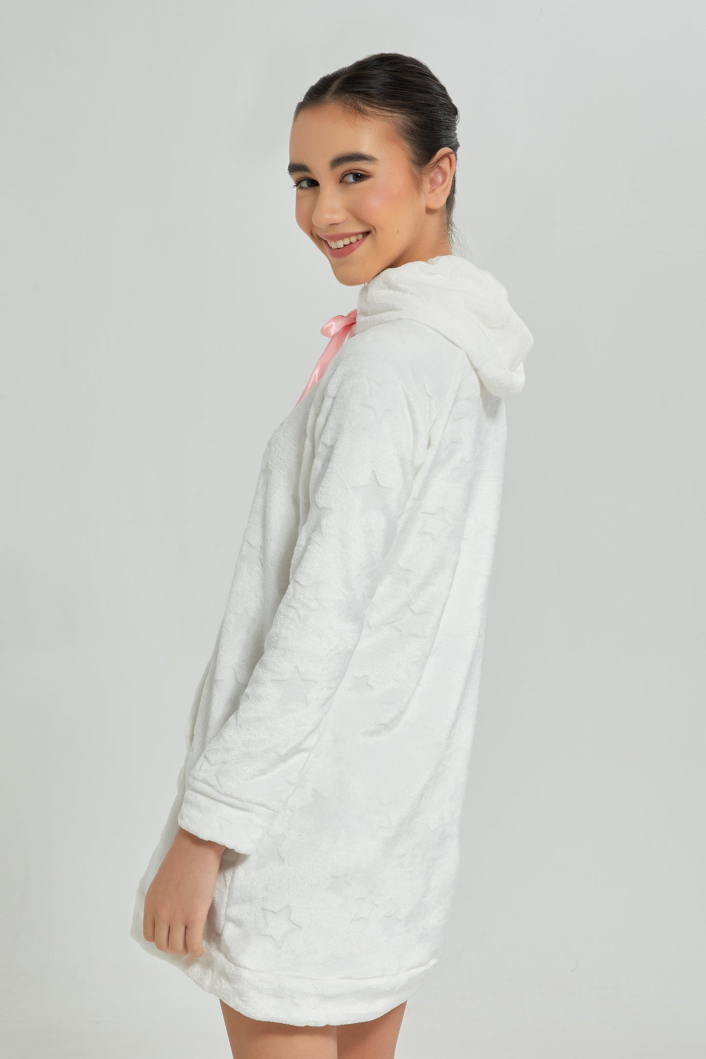 Senior Girls White Fur Nightshirt
