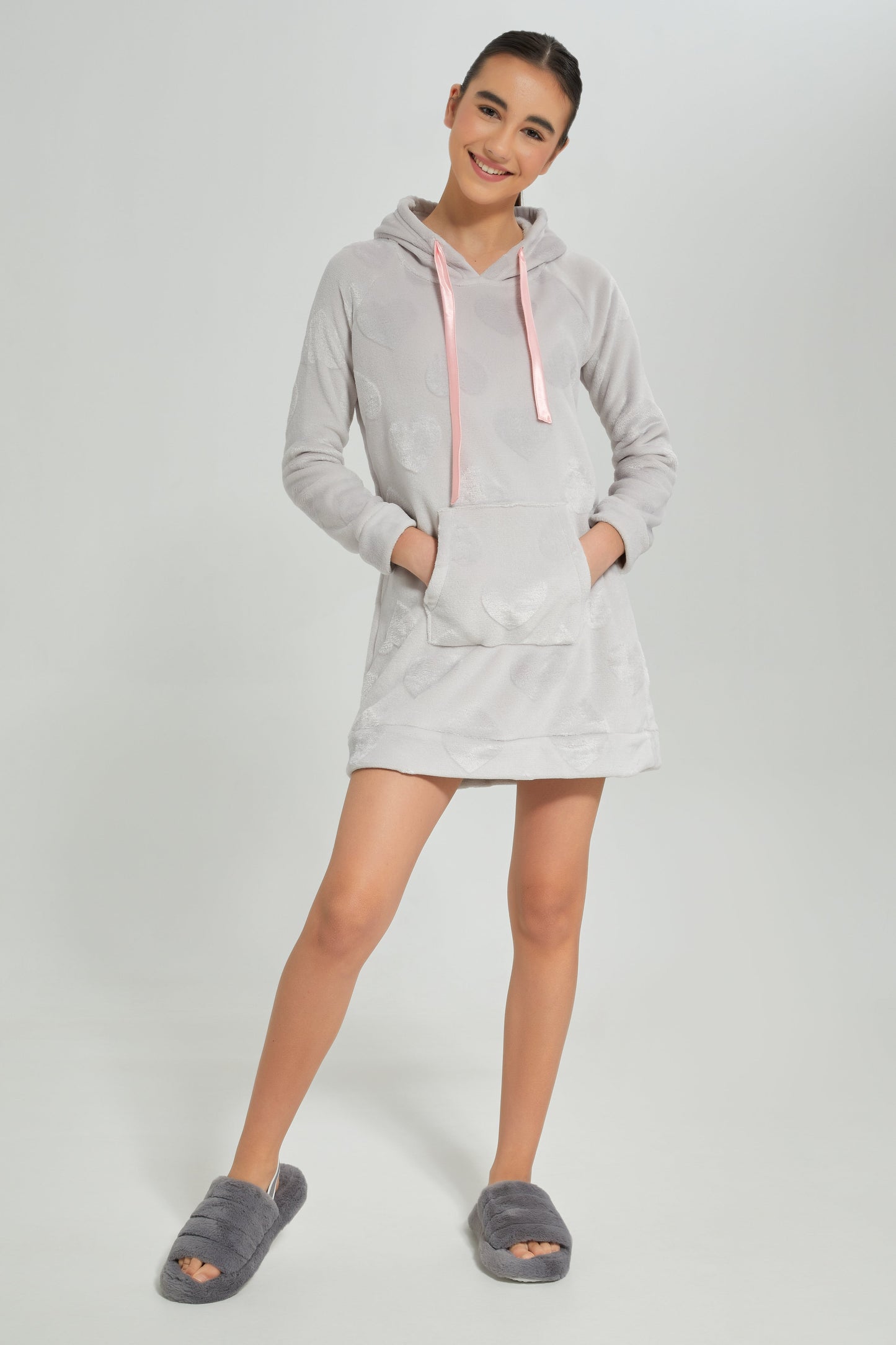 Senior Girls Grey Fur Nightshirt