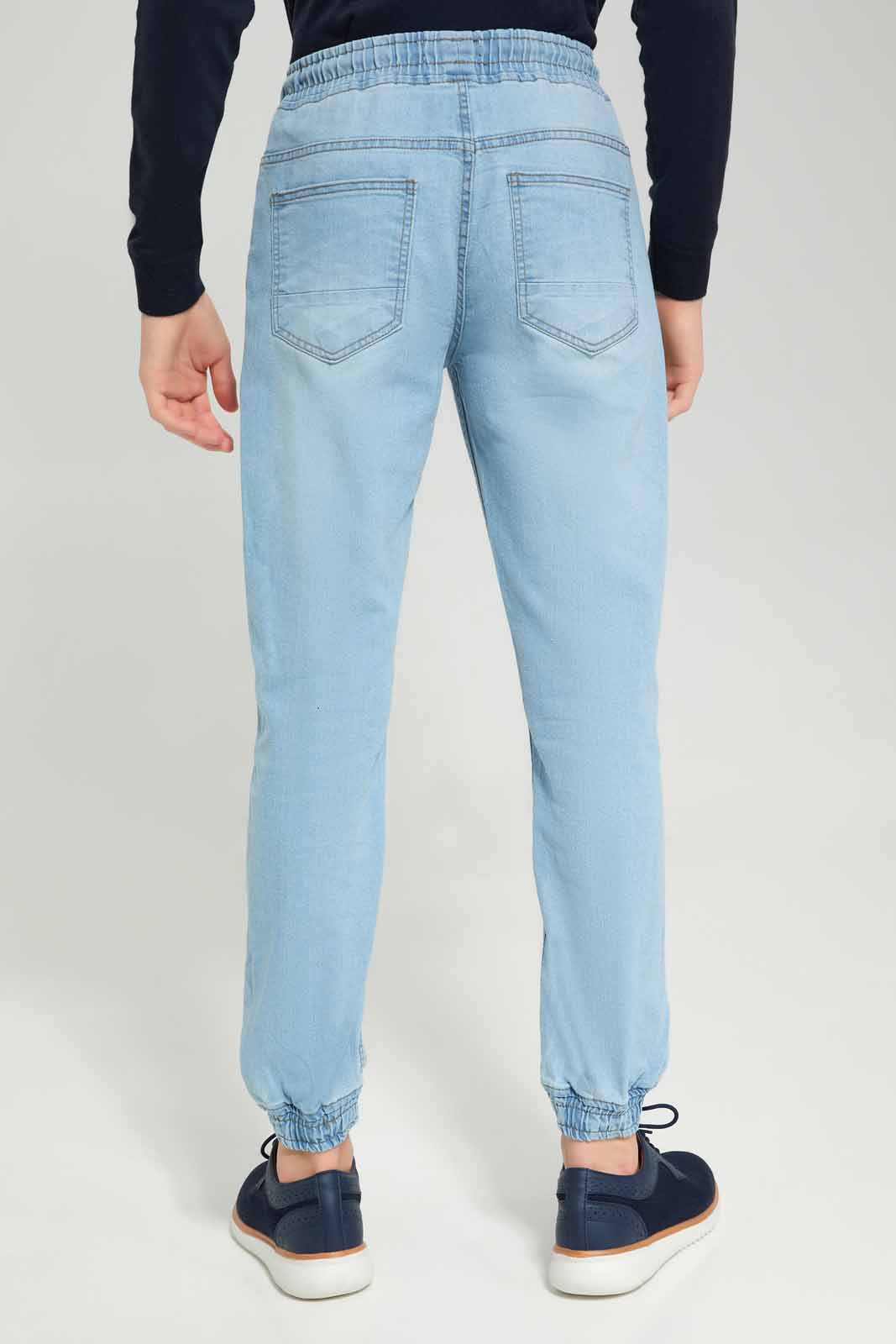 Redtag-Ligth-Wash-Denim-Jogger-BSR-Jeans,-Category:Jeans,-Colour:Light-Wash,-Deals:New-In,-Dept:Boys,-Filter:Senior-Boys-(8-to-14-Yrs),-New-In-BSR-APL,-Non-Sale,-Section:Boys-(0-to-14Yrs),-W22A-Senior-Boys-9 to 14 Years