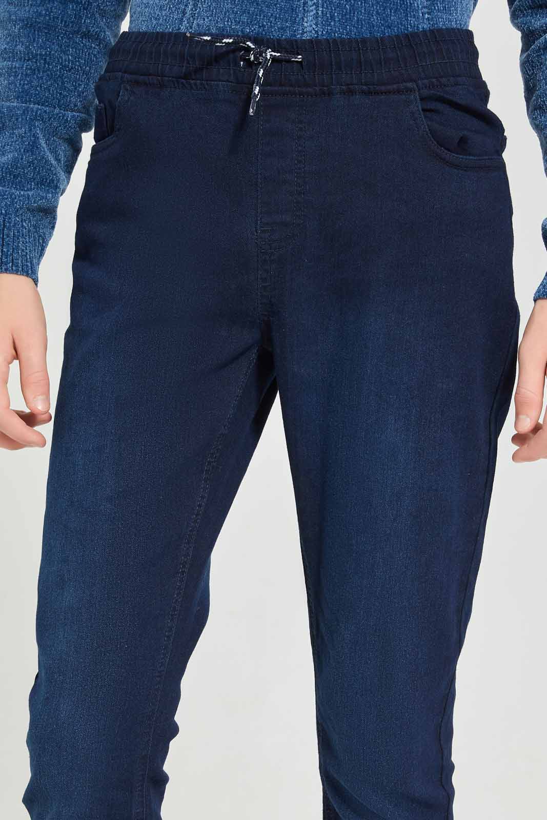 Redtag-Dark-Wash-Denim-Jogger-BSR-Jeans,-Category:Jeans,-Colour:Dark-Wash,-Deals:New-In,-Dept:Boys,-Filter:Senior-Boys-(8-to-14-Yrs),-New-In-BSR-APL,-Non-Sale,-Section:Boys-(0-to-14Yrs),-W22A-Senior-Boys-9 to 14 Years