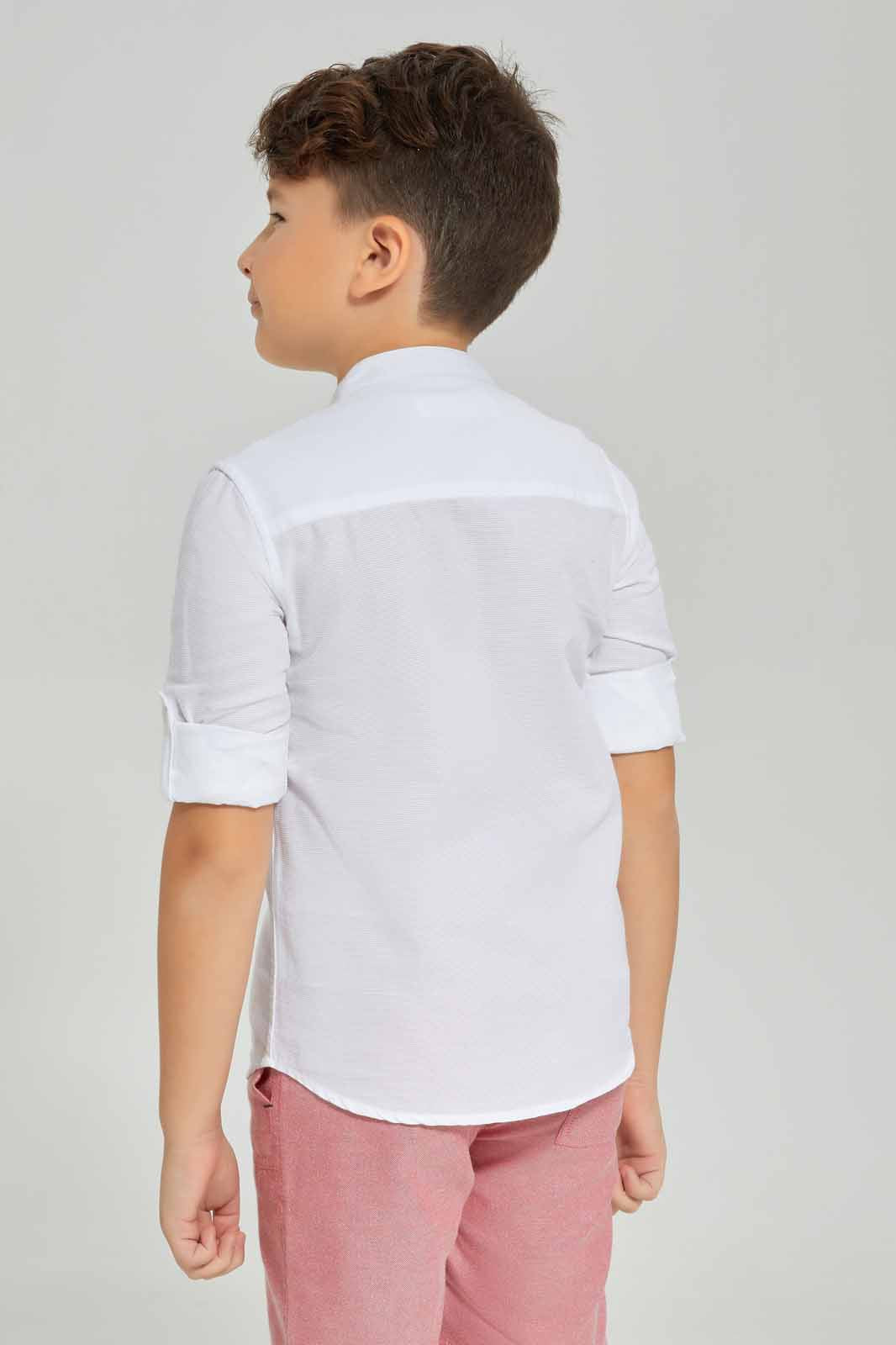 Redtag-White-Stripe-Shirt-BOY-Shirts,-Category:Shirts,-Colour:White,-Deals:New-In,-Dept:Boys,-Filter:Boys-(2-to-8-Yrs),-New-In-BOY-APL,-Non-Sale,-Section:Boys-(0-to-14Yrs),-TBL,-W22B-Boys-2 to 8 Years