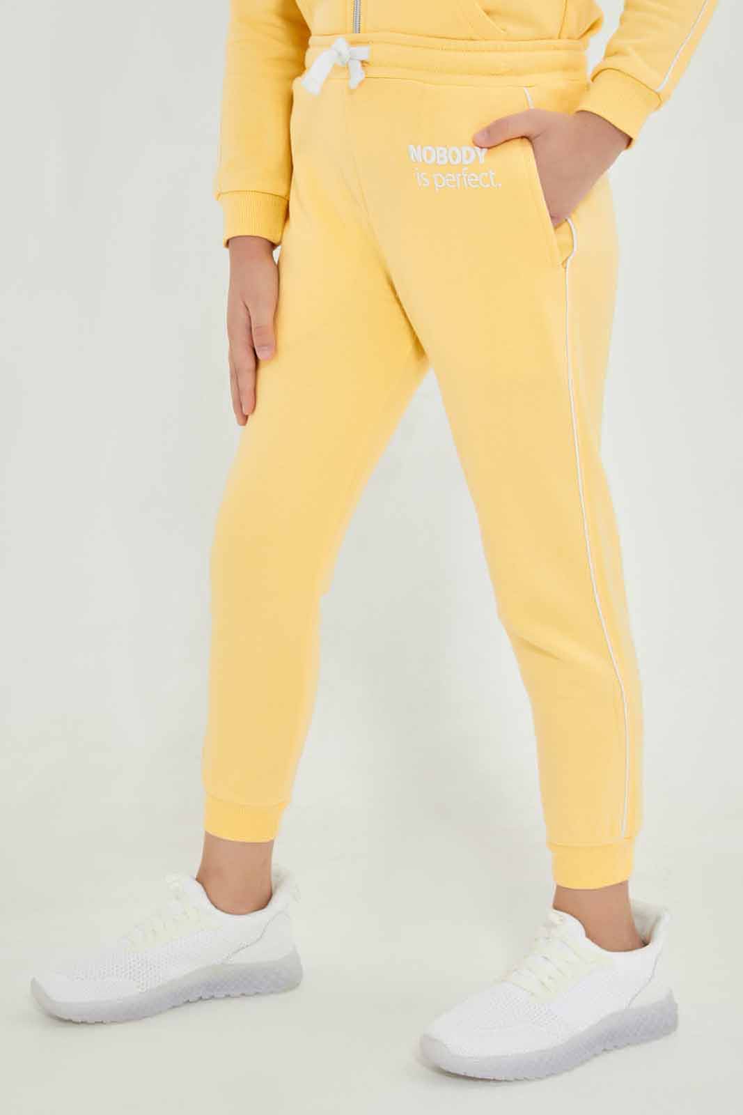 Redtag-Yellow-Fleece-Hooded-Jogsuit-Category:Jog-Sets,-Colour:Yellow,-Deals:New-In,-Filter:Girls-(2-to-8-Yrs),-GIR-Jog-Sets,-New-In-GIR-APL,-Non-Sale,-Section:Girls-(0-to-14Yrs),-W22B-Girls-2 to 8 Years