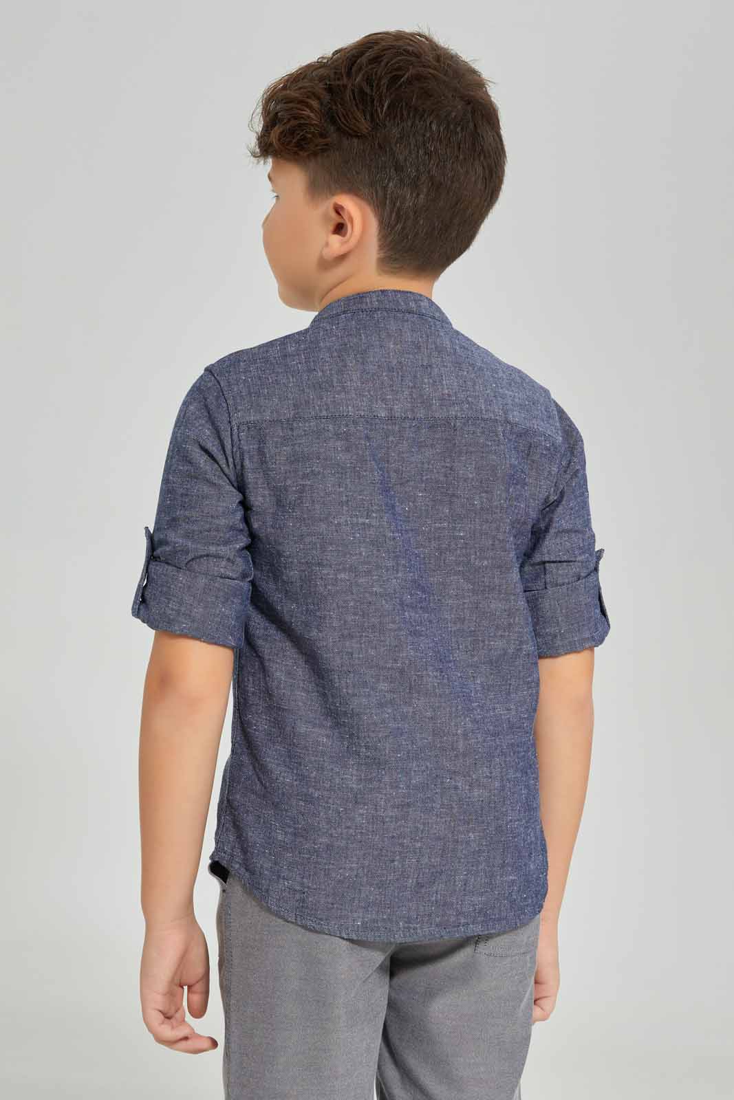 Boys Blue Slub Shirt