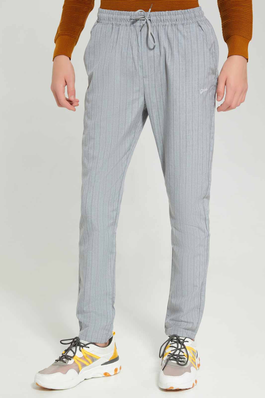 Redtag-Mid-Grey-Plain-Pull-On-Casual-Trouser-BSR-Trousers,-Category:Trousers,-Colour:Grey,-Deals:New-In,-Dept:Boys,-Filter:Senior-Boys-(8-to-14-Yrs),-New-In-BSR-APL,-Non-Sale,-Section:Boys-(0-to-14Yrs),-W22B-Senior-Boys-9 to 14 Years