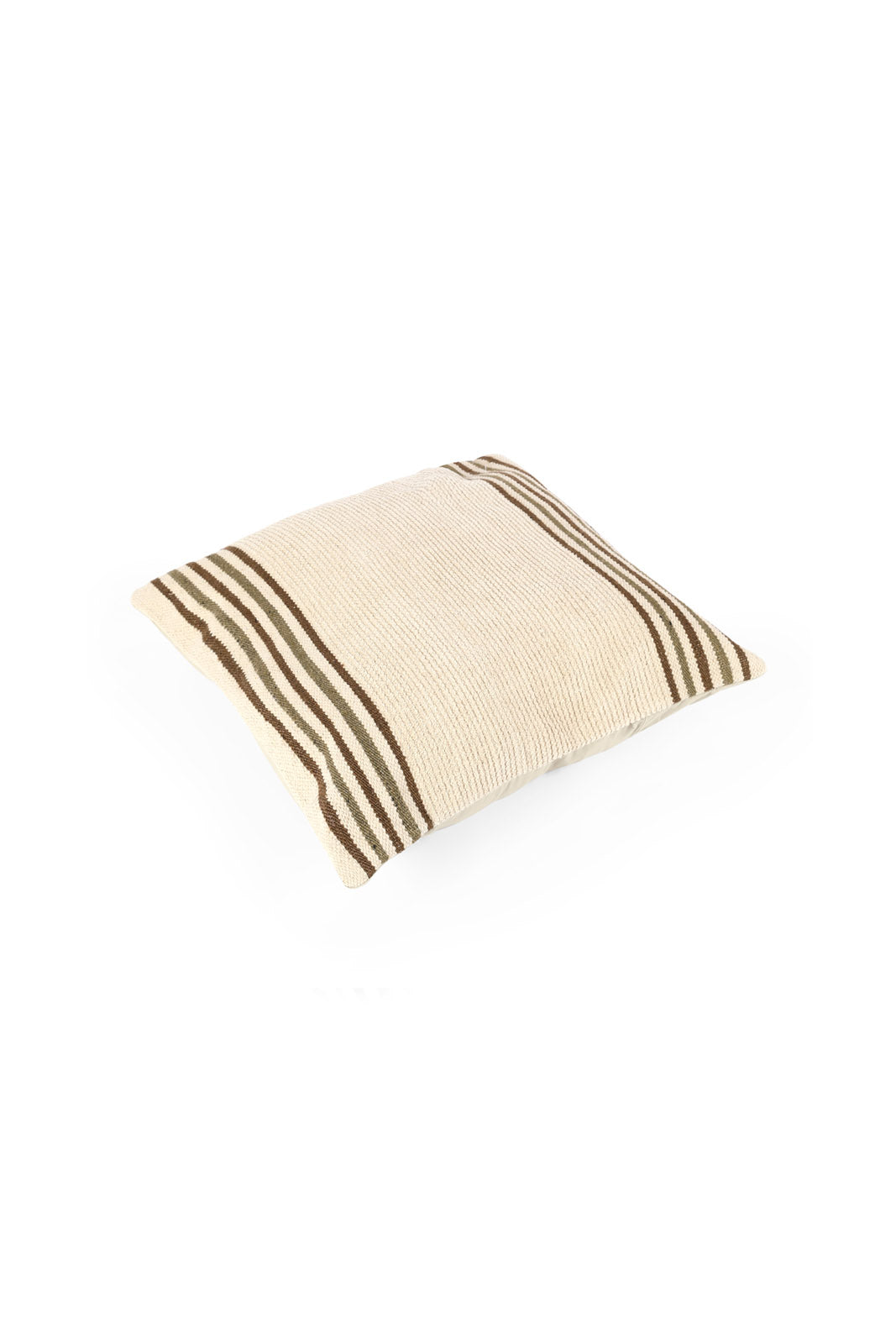 Redtag-White/-Beige-Striped-Handwoven-Sustainable-Floor-Cushion-Category:Cushions,-Colour:Beige,-Deals:New-In,-Dept:Home,-Filter:Home-Bedroom,-HMW-BED-Cushions,-New-In-HMW-BED,-Non-Sale,-Section:Homewares,-W22B-Home-Bedroom-