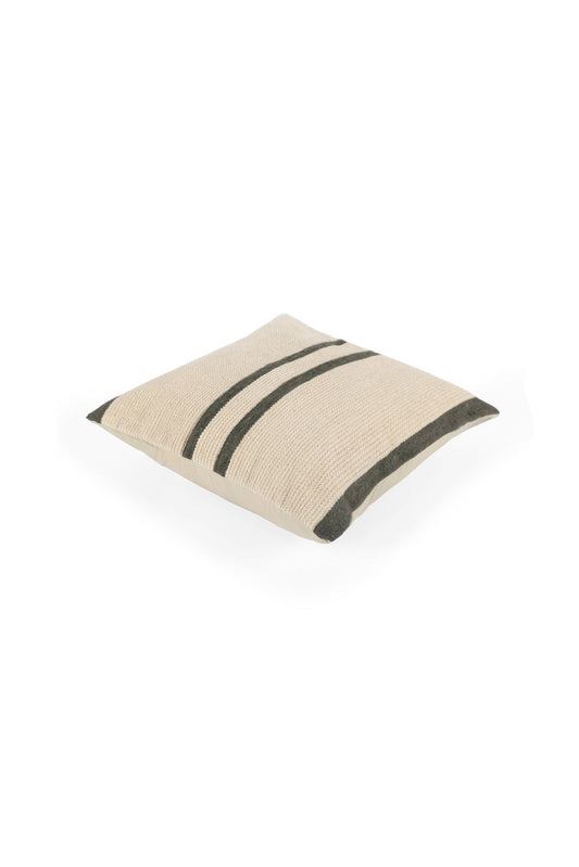 Redtag-White/Grey-Handwoven-Sustainable-Floor-Cushion-Category:Cushions,-Colour:Grey,-Deals:New-In,-Dept:Home,-Filter:Home-Bedroom,-HMW-BED-Cushions,-New-In-HMW-BED,-Non-Sale,-Section:Homewares,-W22B-Home-Bedroom-