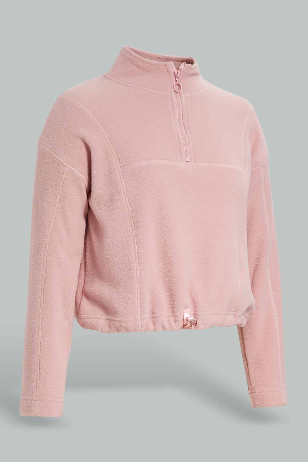 Redtag-Pink-Pollar-Fleece-Category:Sweatshirts,-Colour:Apricot,-Deals:New-In,-Filter:Senior-Girls-(8-to-14-Yrs),-GSR-Sweatshirts,-New-In-GSR-APL,-Non-Sale,-Section:Girls-(0-to-14Yrs),-W22B-Senior-Girls-9 to 14 Years