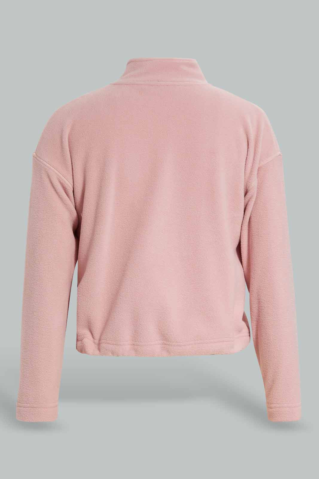 Redtag-Pink-Pollar-Fleece-Category:Sweatshirts,-Colour:Apricot,-Deals:New-In,-Filter:Senior-Girls-(8-to-14-Yrs),-GSR-Sweatshirts,-New-In-GSR-APL,-Non-Sale,-Section:Girls-(0-to-14Yrs),-W22B-Senior-Girls-9 to 14 Years