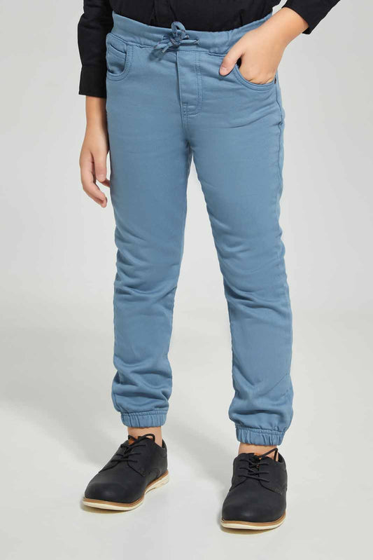 Redtag-Blue-Knit-Denim-Jogger-BOY-Jeans,-Category:Jeans,-Colour:Blue,-Deals:New-In,-Dept:Boys,-Filter:Boys-(2-to-8-Yrs),-New-In-BOY-APL,-Non-Sale,-Section:Boys-(0-to-14Yrs),-W22B-Boys-2 to 8 Years
