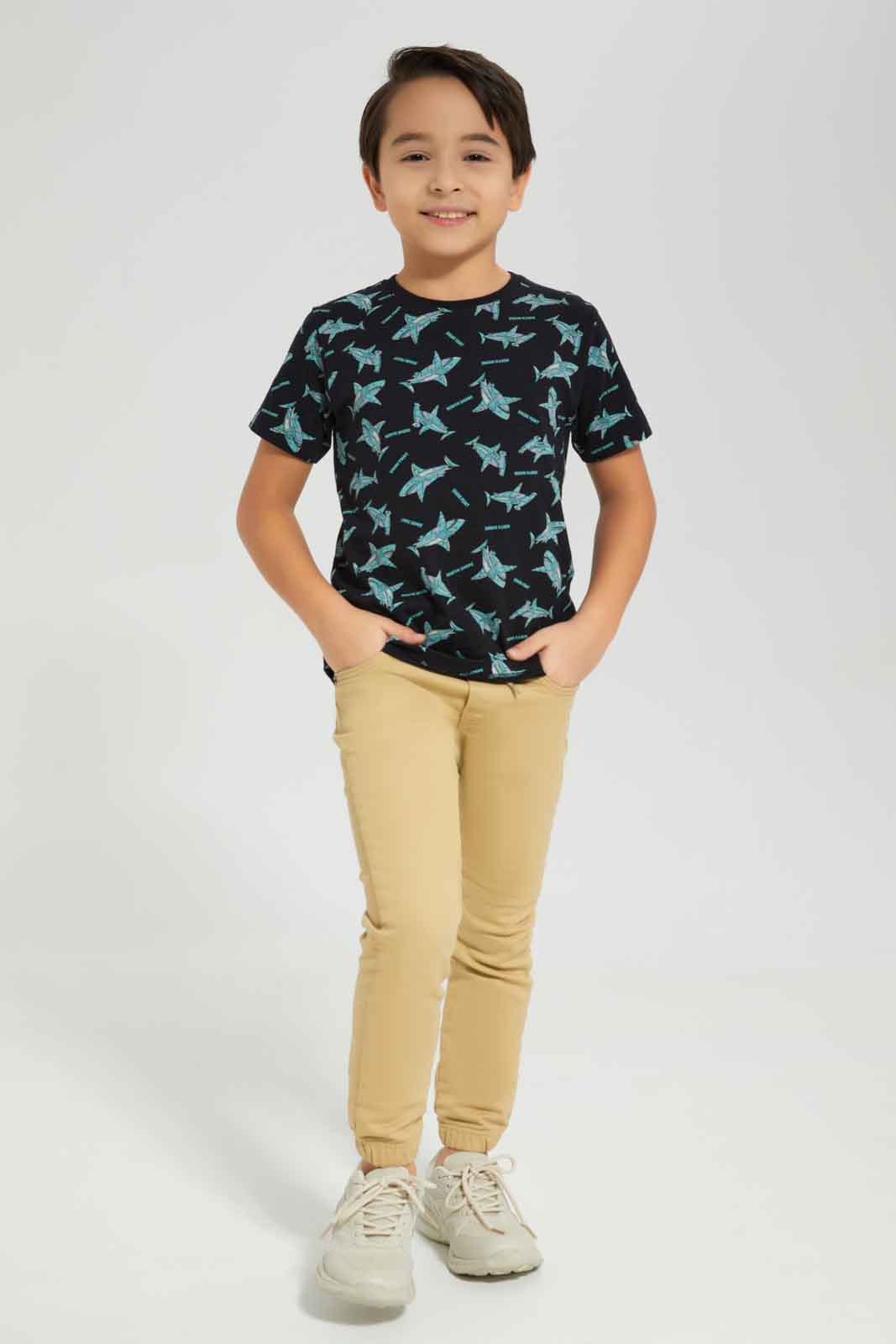 Redtag-Beige-Knit-Denim-Jogger-BOY-Jeans,-Category:Jeans,-Colour:Beige,-Deals:New-In,-Dept:Boys,-Filter:Boys-(2-to-8-Yrs),-New-In-BOY-APL,-Non-Sale,-Section:Boys-(0-to-14Yrs),-W22B-Boys-2 to 8 Years