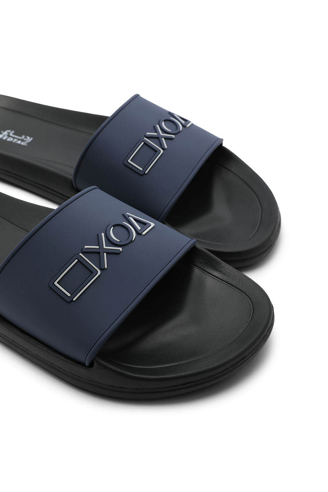 Redtag-Navy-Embossed-Slide-Category:Flip-Flops,-Colour:Navy,-Deals:New-In,-Dept:Menswear,-Filter:Men's-Footwear,-Men-Flip-Flops,-New-In-Men-FOO,-Non-Sale,-Section:Men,-W22B-Men's-