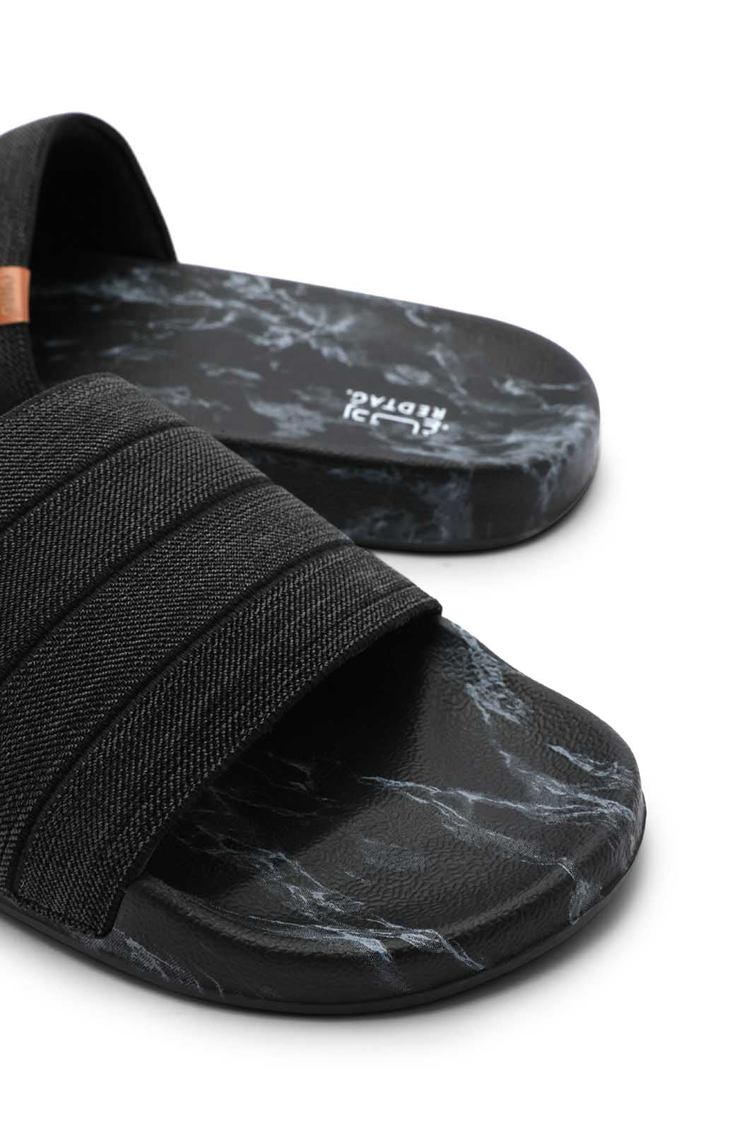 Redtag-Black-Marble-Print-Slide-Category:Flip-Flops,-Colour:Black,-Deals:New-In,-Dept:Menswear,-Filter:Men's-Footwear,-Men-Flip-Flops,-New-In-Men-FOO,-Non-Sale,-Section:Men,-W22B-Men's-