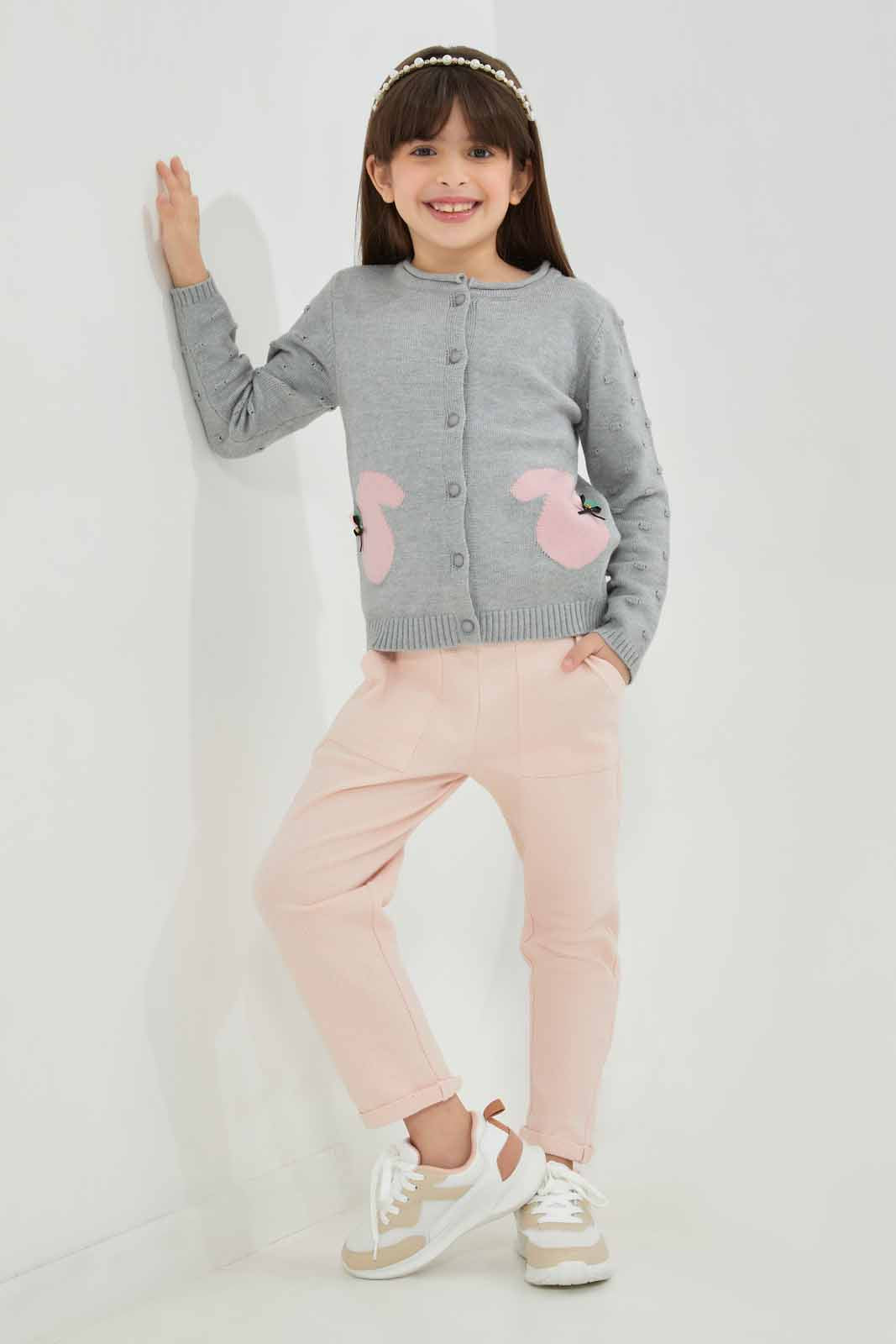 Redtag-Pale-Pink-Textured-Active-Pant-Category:Joggers,-Colour:Apricot,-Deals:New-In,-Filter:Girls-(2-to-8-Yrs),-GIR-Joggers,-New-In-GIR-APL,-Non-Sale,-Section:Girls-(0-to-14Yrs),-W22A-Girls-2 to 8 Years