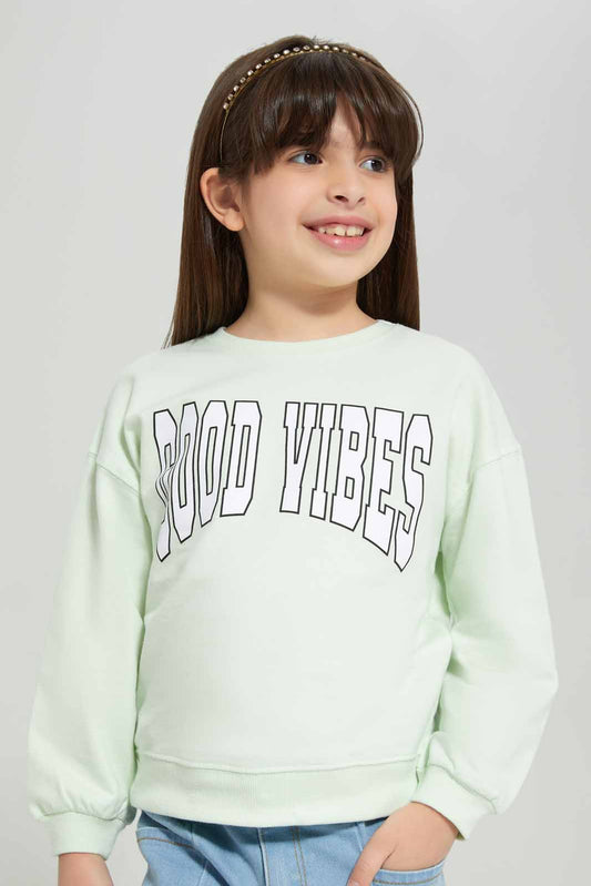 Redtag-Green-Loungewear-Active-Top---Sage-Category:Sweatshirts,-Colour:Olive,-Deals:New-In,-Filter:Girls-(2-to-8-Yrs),-GIR-Sweatshirts,-New-In-GIR-APL,-Non-Sale,-Section:Girls-(0-to-14Yrs),-W22B-Girls-2 to 8 Years
