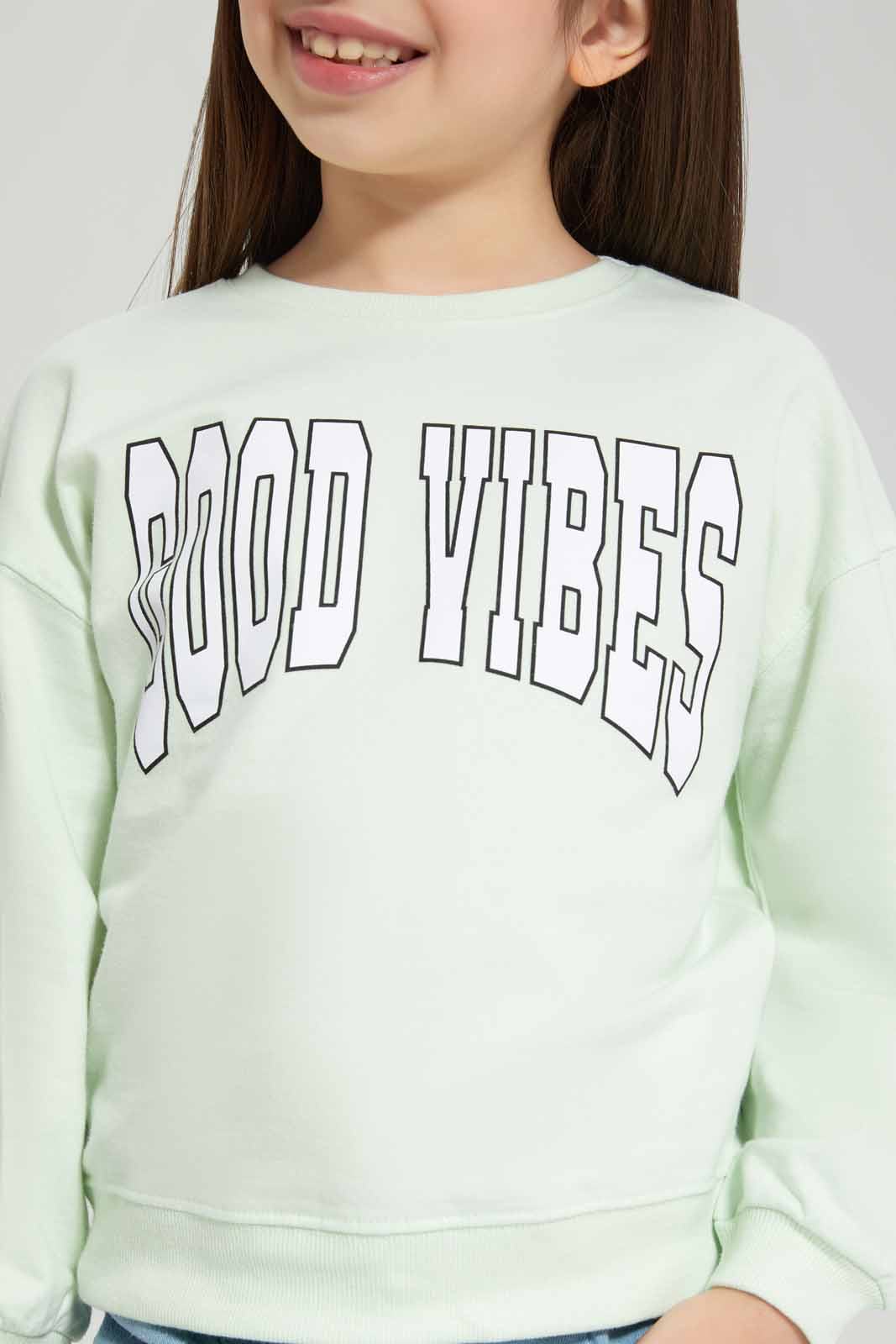 Redtag-Green-Loungewear-Active-Top---Sage-Category:Sweatshirts,-Colour:Olive,-Deals:New-In,-Filter:Girls-(2-to-8-Yrs),-GIR-Sweatshirts,-New-In-GIR-APL,-Non-Sale,-Section:Girls-(0-to-14Yrs),-W22B-Girls-2 to 8 Years