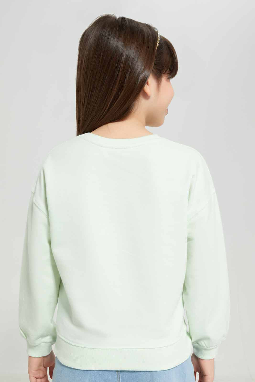 Redtag-Green-Loungewear-Active-Top---Sage-Category:Sweatshirts,-Colour:Olive,-Deals:New-In,-Filter:Girls-(2-to-8-Yrs),-GIR-Sweatshirts,-New-In-GIR-APL,-Non-Sale,-Section:Girls-(0-to-14Yrs),-W22B-Girls-2 to 8 Years