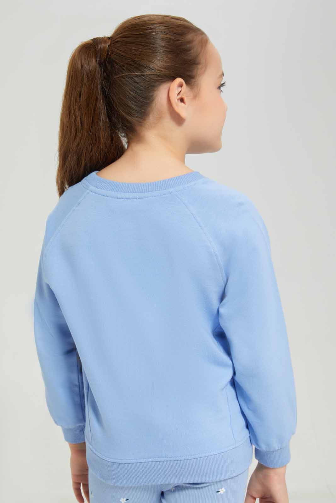 Redtag-Blue-Loungewear-Active-Top-Category:Sweatshirts,-Colour:Blue,-Deals:New-In,-Dept:Girls,-Filter:Girls-(2-to-8-Yrs),-GIR-Sweatshirts,-New-In-GIR-APL,-Non-Sale,-Section:Girls-(0-to-14Yrs),-W22B-Girls-2 to 8 Years