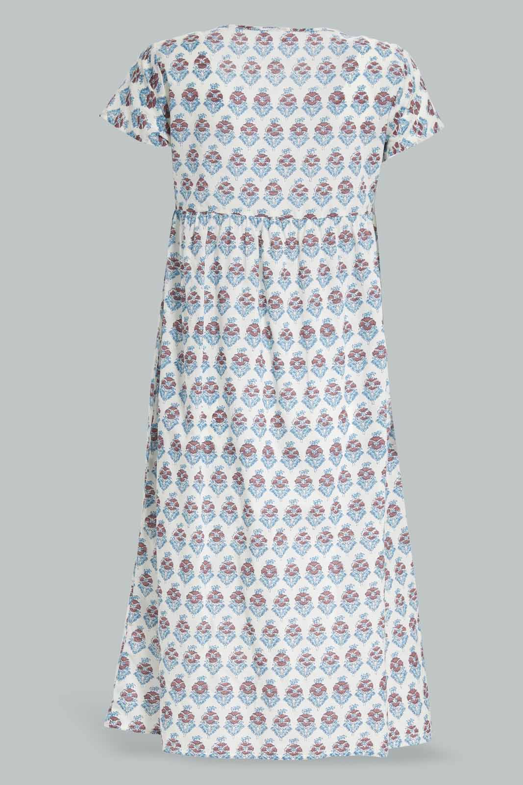 Redtag-Assorted-AOP-Short-Nightgown-Sleeve-Category:Nightgowns,-Colour:Assorted,-Deals:New-In,-Filter:Women's-Clothing,-New-In-Women-APL,-Non-Sale,-Section:Women,-W22A,-Women-Nightgowns--