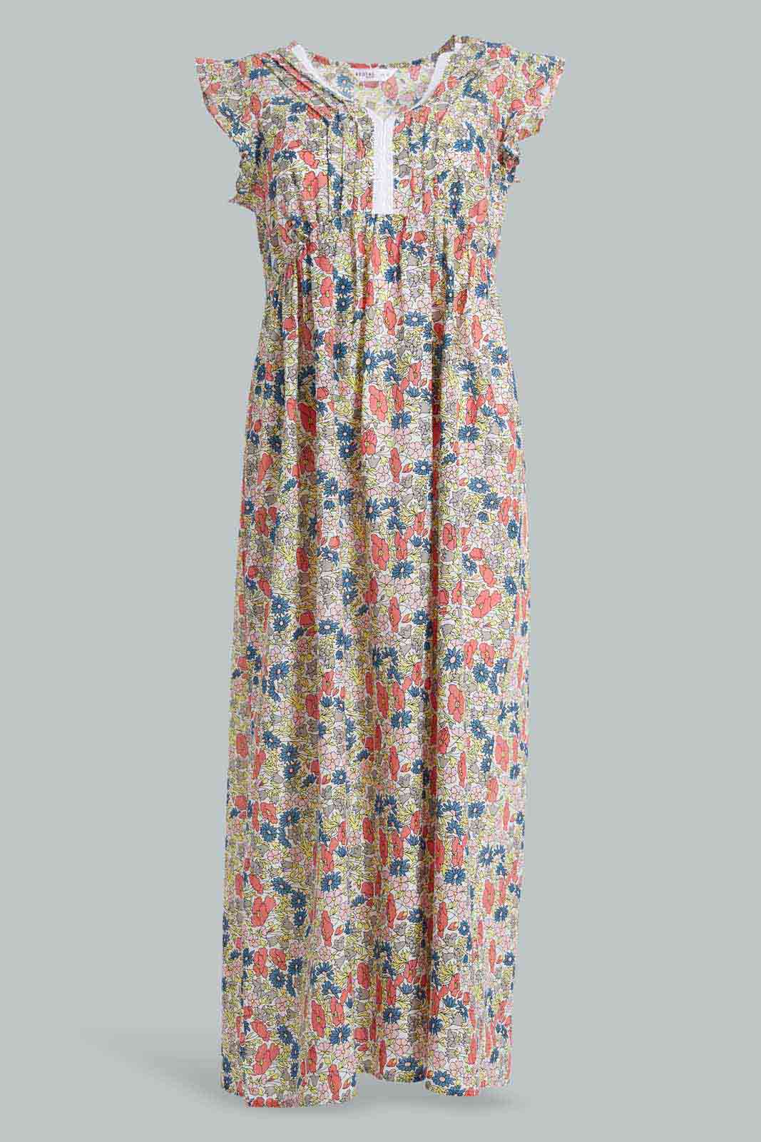 Redtag-Assorted-AOP-Nightgown-Sleeveless-Category:Nightgowns,-Colour:Assorted,-Deals:New-In,-Filter:Women's-Clothing,-New-In-Women-APL,-Non-Sale,-Section:Women,-W22A,-Women-Nightgowns--