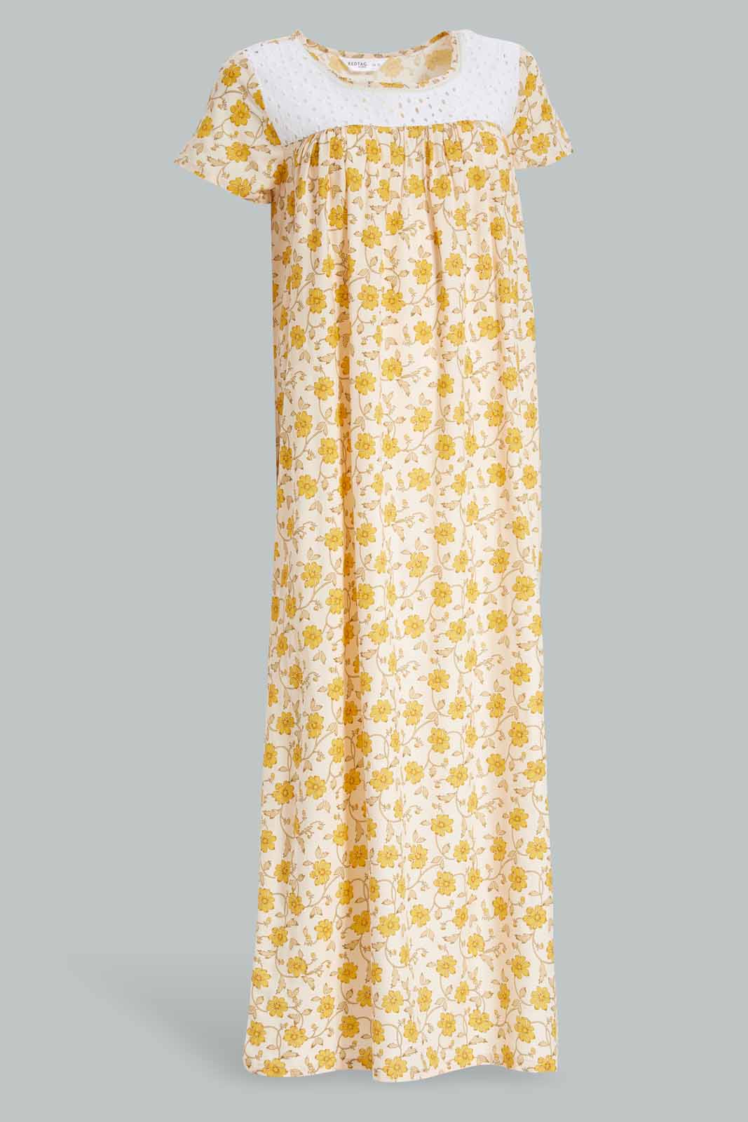 Redtag-Assorted-AOP-Short-Sleeve-Category:Nightgowns,-Colour:Assorted,-Deals:New-In,-Filter:Women's-Clothing,-New-In-Women-APL,-Non-Sale,-Section:Women,-W22A,-Women-Nightgowns--