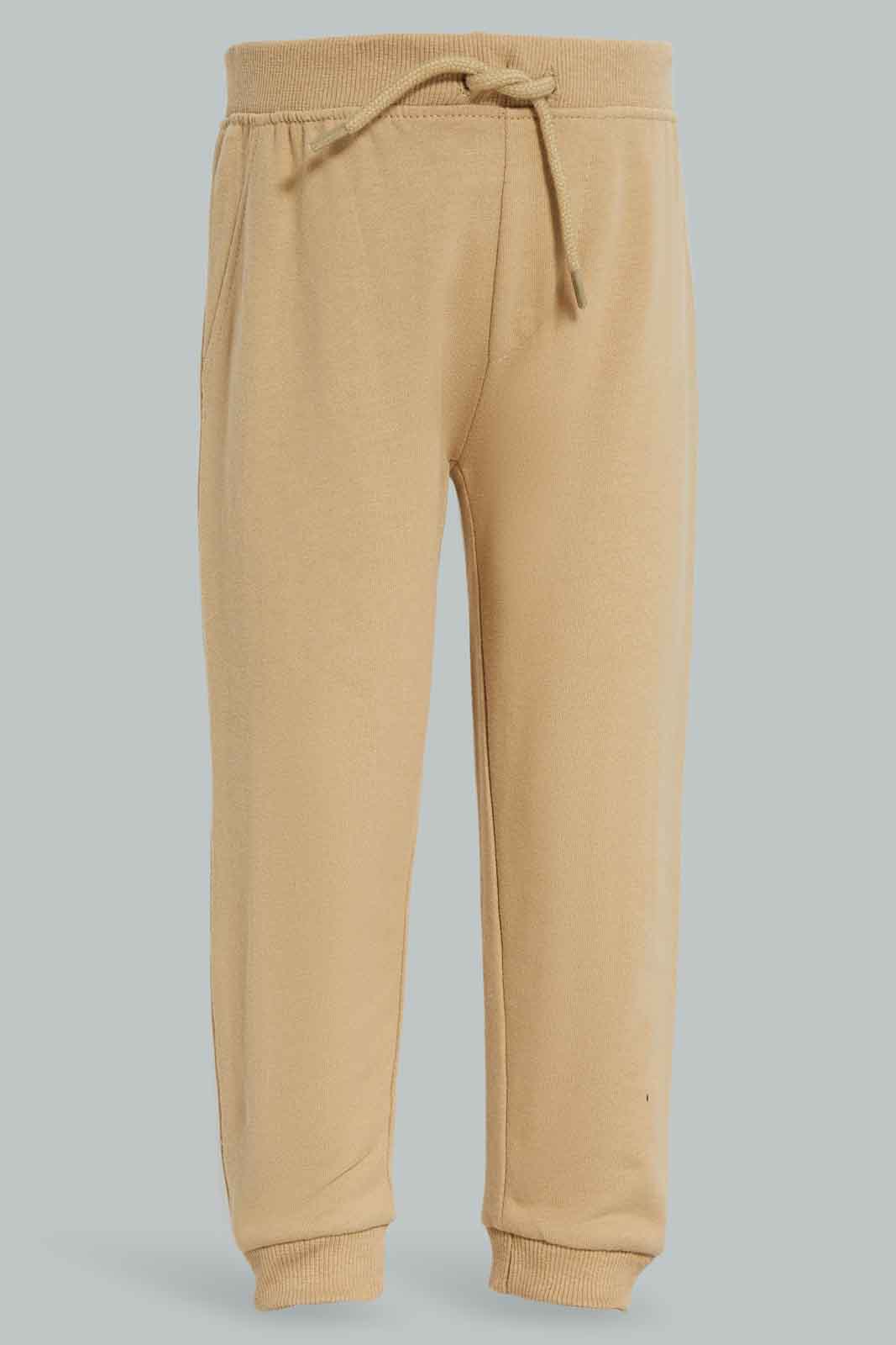 Redtag-Boys-White-And-Stone-2-Pack-Active-Pants-Category:Joggers,-Colour:Grey,-Deals:New-In,-Dept:Boys,-Filter:Infant-Boys-(3-to-24-Mths),-INB-Joggers,-New-In-INB-APL,-Non-Sale,-Section:Boys-(0-to-14Yrs),-W22B-Infant-Boys-3 to 24 Months