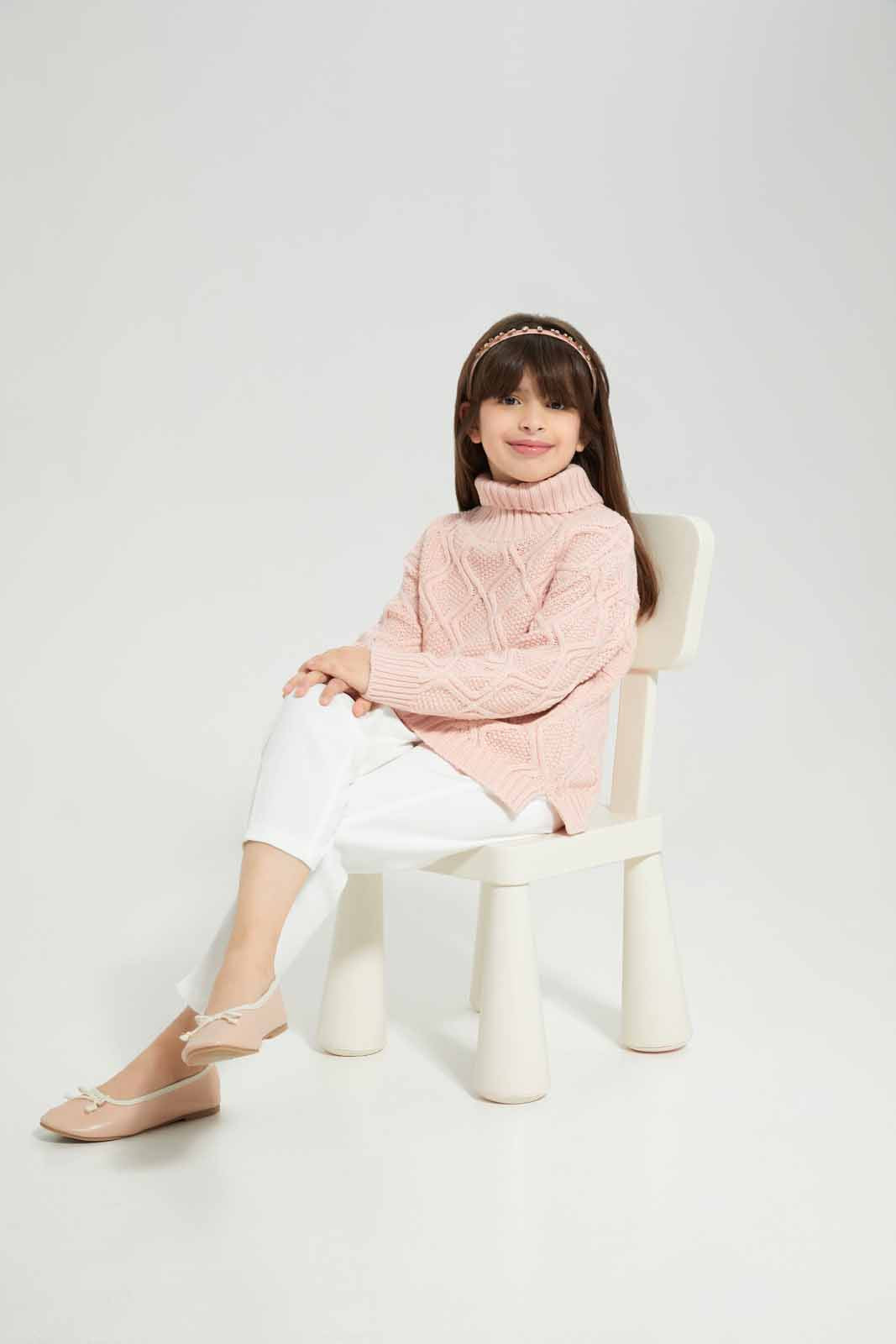 Redtag-Girls-Cream-Corduroy-Trouser-Category:Trousers,-Colour:Cream,-Deals:New-In,-Filter:Girls-(2-to-8-Yrs),-GIR-Trousers,-New-In-GIR-APL,-Non-Sale,-Section:Girls-(0-to-14Yrs),-W22B-Girls-2 to 8 Years