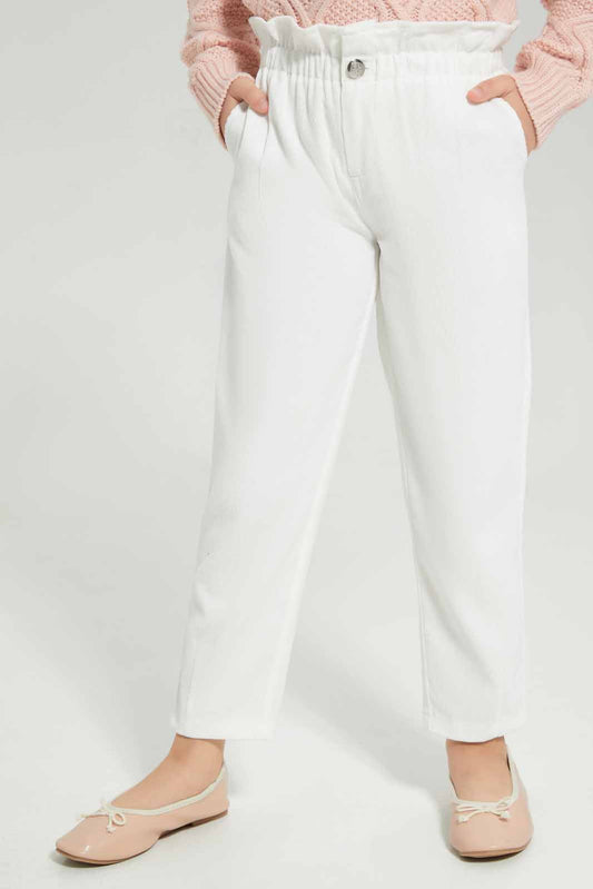Redtag-Girls-Cream-Corduroy-Trouser-Category:Trousers,-Colour:Cream,-Deals:New-In,-Filter:Girls-(2-to-8-Yrs),-GIR-Trousers,-New-In-GIR-APL,-Non-Sale,-Section:Girls-(0-to-14Yrs),-W22B-Girls-2 to 8 Years