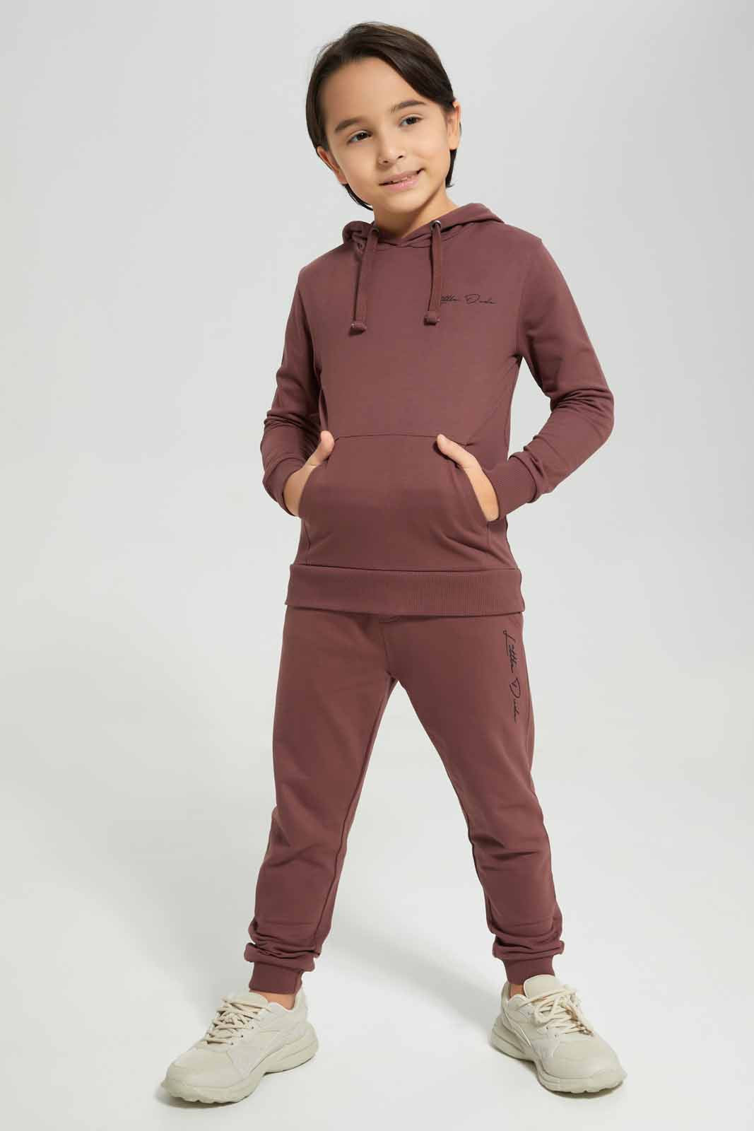 Redtag-Boys-Burgundy-Hooded-Sweatshirt-Print-With-Jog-Pant-BOY-Jog-Sets,-Category:Jog-Sets,-Colour:Burgundy,-Deals:New-In,-Filter:Boys-(2-to-8-Yrs),-New-In-BOY-APL,-Non-Sale,-Section:Boys-(0-to-14Yrs),-W22B-Boys-2 to 8 Years