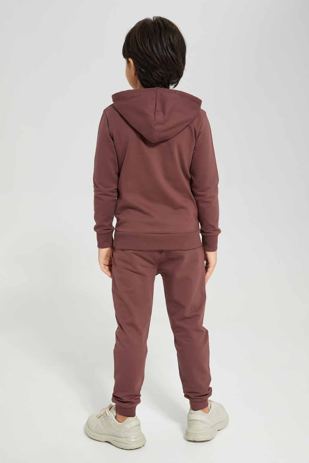 Redtag-Boys-Burgundy-Hooded-Sweatshirt-Print-With-Jog-Pant-BOY-Jog-Sets,-Category:Jog-Sets,-Colour:Burgundy,-Deals:New-In,-Filter:Boys-(2-to-8-Yrs),-New-In-BOY-APL,-Non-Sale,-Section:Boys-(0-to-14Yrs),-W22B-Boys-2 to 8 Years
