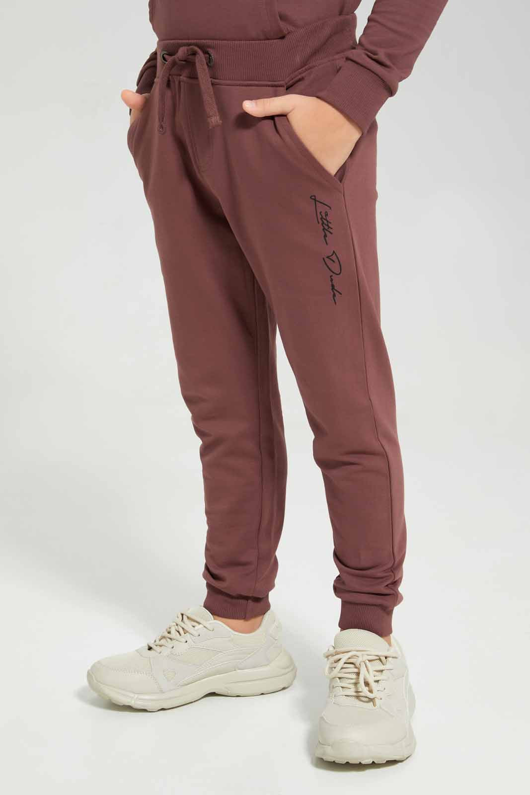 Redtag-Boys-Burgundy-Hooded-Sweatshirt-Print-With-Jog-Pant-BOY-Jog-Sets,-Category:Jog-Sets,-Colour:Burgundy,-Deals:New-In,-Filter:Boys-(2-to-8-Yrs),-New-In-BOY-APL,-Non-Sale,-Section:Boys-(0-to-14Yrs),-W22B-Boys-2 to 8 Years