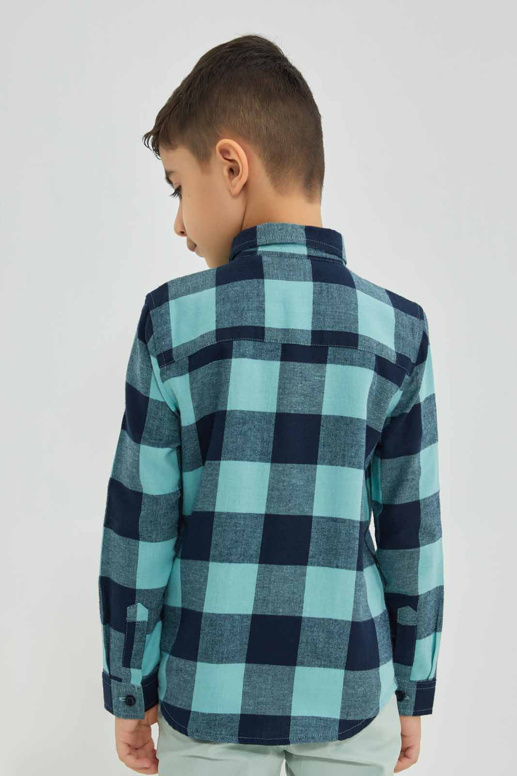 Redtag-Boys-Mint-Flannel-Applique-Long-Sleeve-Shirt-BOY-Shirts,-Category:Shirts,-Colour:Mint,-Deals:New-In,-Filter:Boys-(2-to-8-Yrs),-New-In-BOY-APL,-Non-Sale,-Section:Boys-(0-to-14Yrs),-W22B-Boys-2 to 8 Years