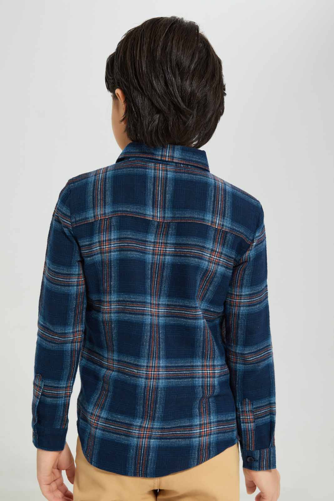 Redtag-Boys-Navy-Flannel-Applique-Long-Sleeve-Shirt-BOY-Shirts,-Category:Shirts,-Colour:Navy,-Deals:New-In,-Filter:Boys-(2-to-8-Yrs),-New-In-BOY-APL,-Non-Sale,-Section:Boys-(0-to-14Yrs),-W22B-Boys-2 to 8 Years