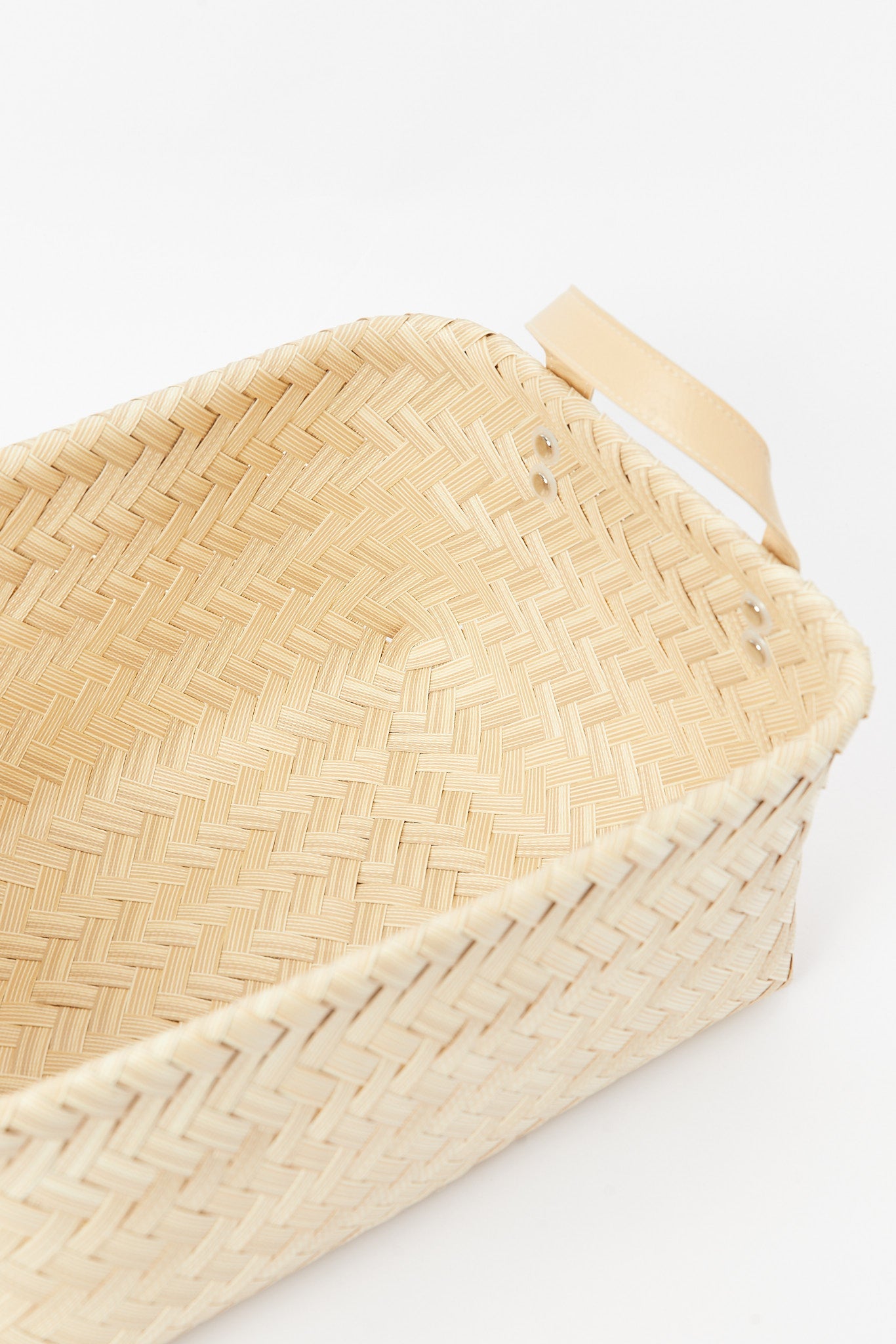 Redtag-Cream-Rectangle-Laundry-Basket-(Large)-Category:Laundry-Hampers,-Colour:Cream,-Deals:New-In,-Dept:Home,-Filter:Home-Bathroom,-HMW-BAC-Bath-Accessories,-New-In-HMW-BAC,-Non-Sale,-S23A,-Section:Homewares-Home-Bathroom-