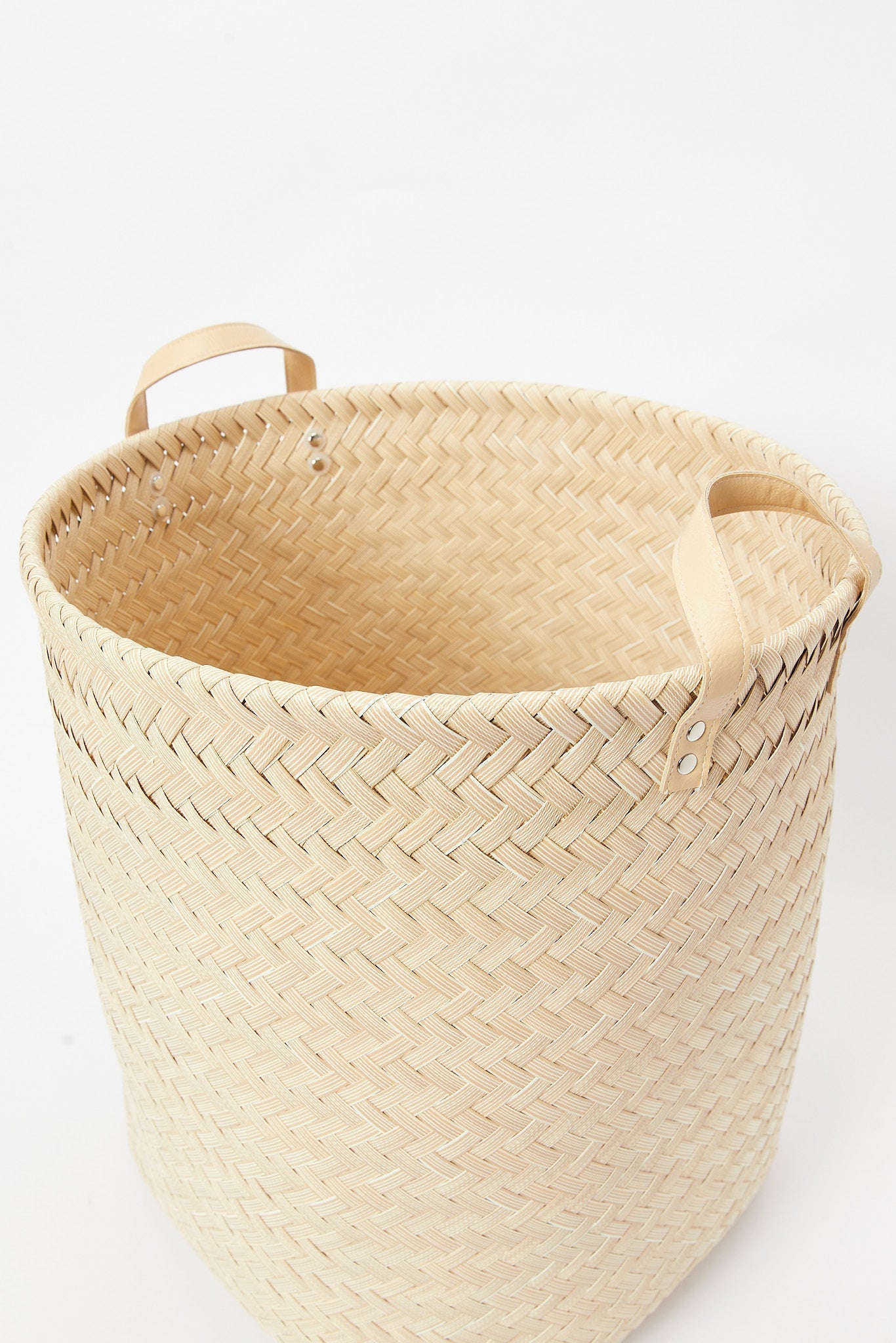 Redtag-Cream-Round-Laundry-Hamper-(Large)-Category:Laundry-Hampers,-Colour:Cream,-Deals:New-In,-Dept:Home,-Filter:Home-Bathroom,-HMW-BAC-Bath-Accessories,-New-In-HMW-BAC,-Non-Sale,-S23A,-Section:Homewares-Home-Bathroom-