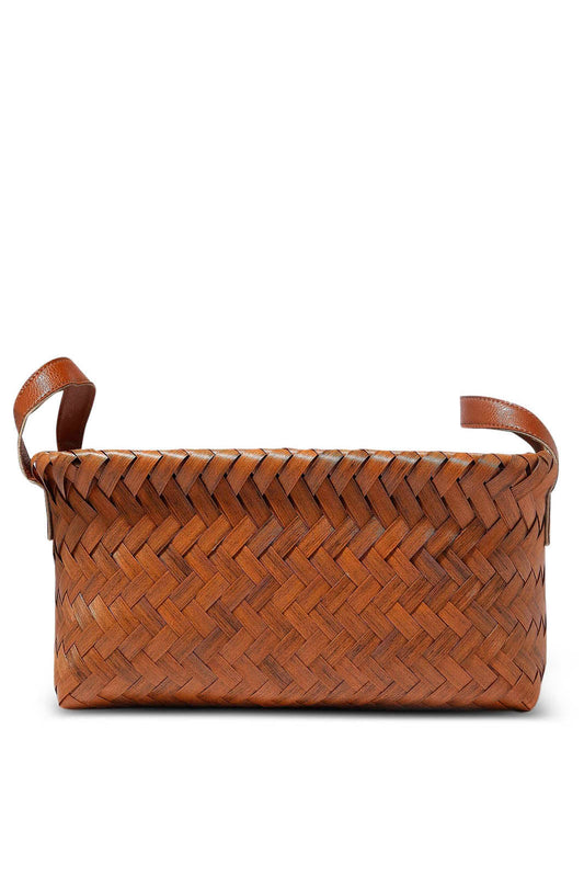 Redtag-Brown-Rectangle-Laundry-Basket-(Medium)-Category:Laundry-Hampers,-Colour:Brown,-Deals:New-In,-Dept:Home,-Filter:Home-Bathroom,-HMW-BAC-Bath-Accessories,-New-In-HMW-BAC,-Non-Sale,-Section:Homewares,-W22B-Home-Bathroom-