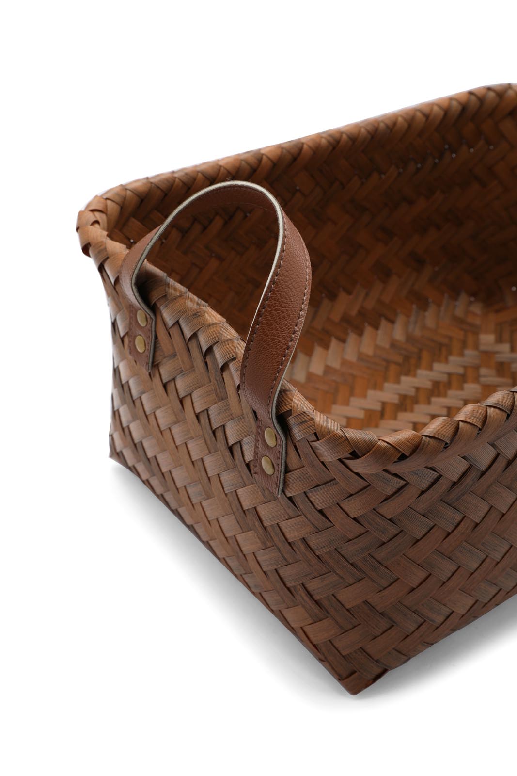 Redtag-Brown-Rectangle-Laundry-Basket-(Large)-Category:Laundry-Hampers,-Colour:Brown,-Deals:New-In,-Dept:Home,-Filter:Home-Bathroom,-HMW-BAC-Bath-Accessories,-New-In-HMW-BAC,-Non-Sale,-Section:Homewares,-W22B-Home-Bathroom-