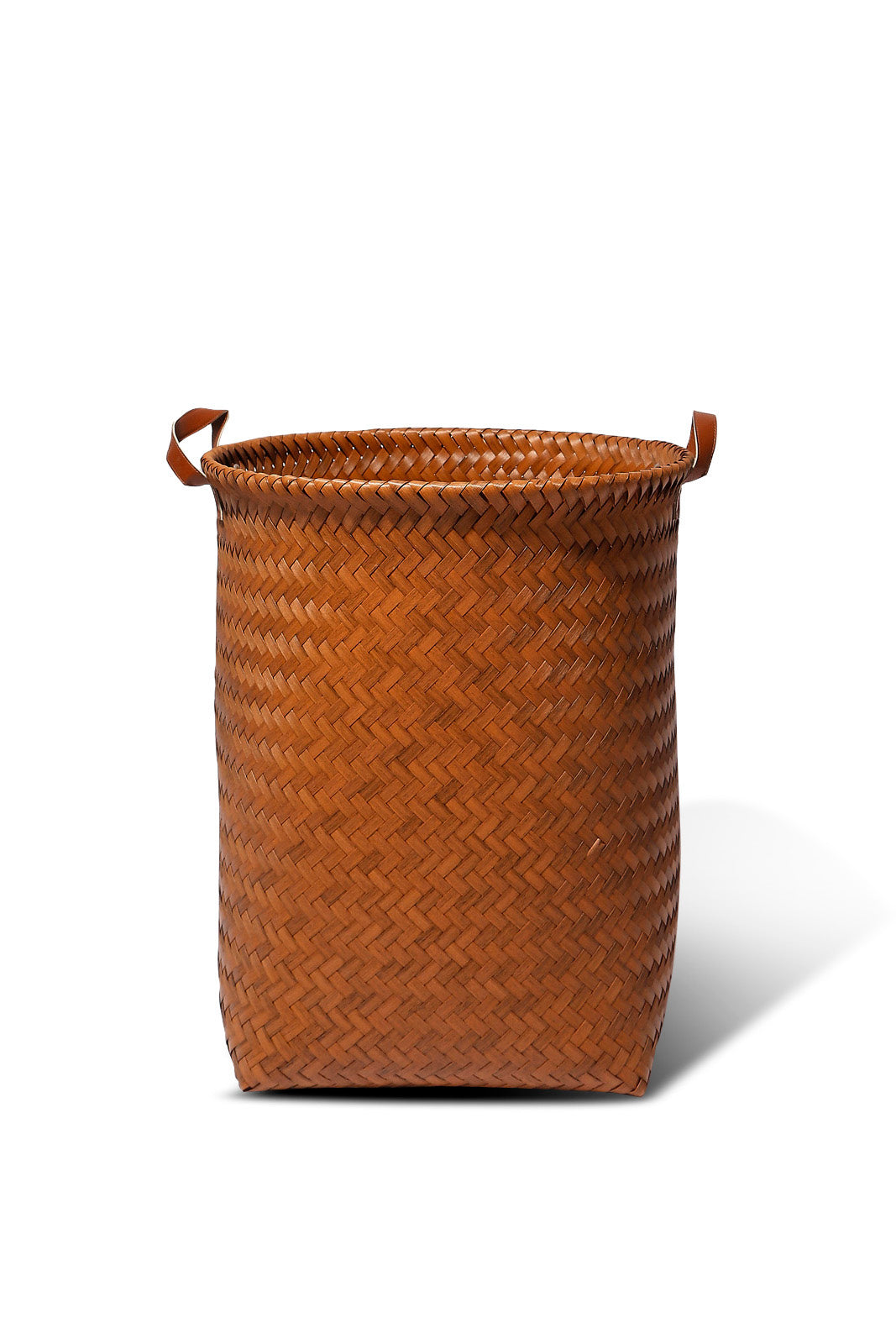 Redtag-Brown-Round-Laundry-Hamper-(Medium)-Category:Laundry-Hampers,-Colour:Brown,-Deals:New-In,-Dept:Home,-Filter:Home-Bathroom,-HMW-BAC-Bath-Accessories,-New-In-HMW-BAC,-Non-Sale,-Section:Homewares,-W22B-Home-Bathroom-