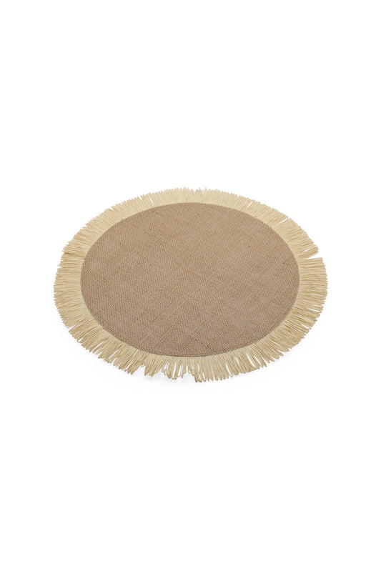 Redtag-Brown-Round-Placemat-Category:Placemats-&-Coasters,-Colour:Brown,-Deals:New-In,-Dept:Home,-Filter:Home-Dining,-HMW-DIN-Kitchen-Accessories,-New-In-HMW-DIN,-Non-Sale,-Section:Homewares,-W22B-Home-Dining-