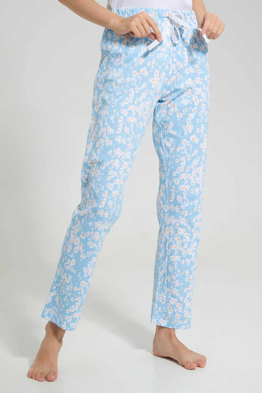 Redtag-Women-White-Ladies-Aop-Pj-With-Vest-Category:Pyjama-Sets,-Colour:White,-Deals:New-In,-Filter:Women's-Clothing,-New-In-Women-APL,-Non-Sale,-Section:Women,-TBL,-W22A,-Women-Pyjama-Sets--