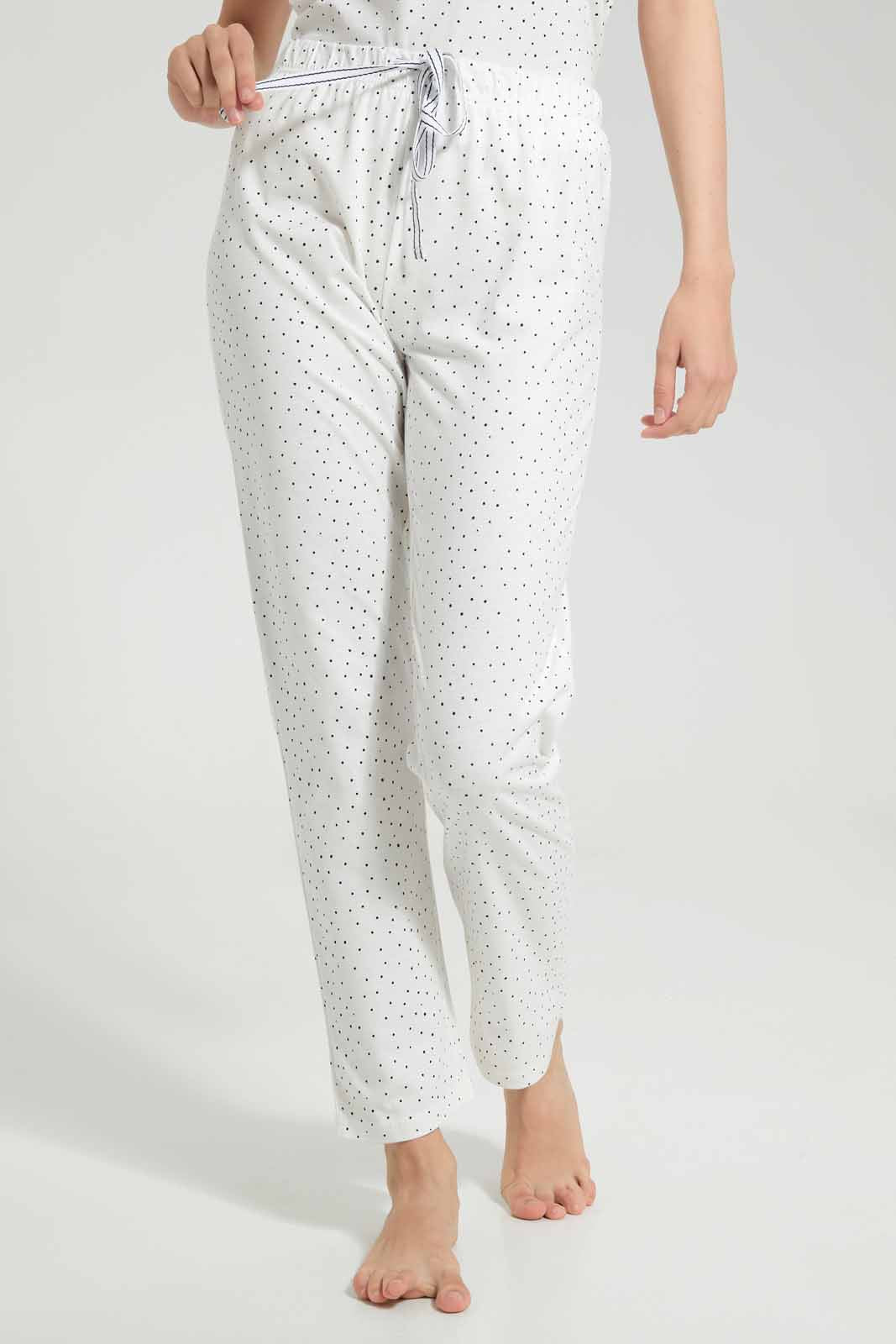 Redtag-Women-Off-White-Ladies-Aop-Pj-With-Vest-Category:Pyjama-Sets,-Colour:White,-Deals:New-In,-Filter:Women's-Clothing,-New-In-Women-APL,-Non-Sale,-Section:Women,-TBL,-W22A,-Women-Pyjama-Sets--