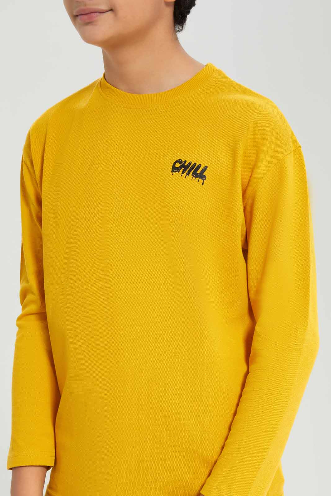 Redtag-Boys-Mustard-Pique-Oversize-Sweatshirt-BSR-Sweatshirts,-Category:Sweatshirts,-Colour:Mustard,-Deals:New-In,-Filter:Senior-Boys-(8-to-14-Yrs),-New-In-BSR-APL,-Non-Sale,-Section:Boys-(0-to-14Yrs),-TBL,-W22B-Senior-Boys-9 to 14 Years