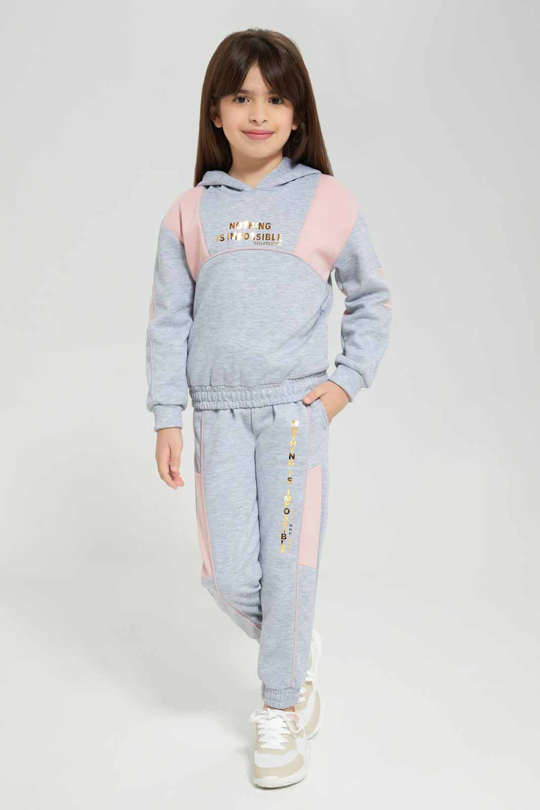 Redtag-Girls-Grey-&-Pink-Jogsuit-Category:Jog-Sets,-Colour:Grey,-Deals:New-In,-Filter:Girls-(2-to-8-Yrs),-GIR-Jog-Sets,-New-In-GIR-APL,-Non-Sale,-Section:Girls-(0-to-14Yrs),-W22B-Girls-2 to 8 Years