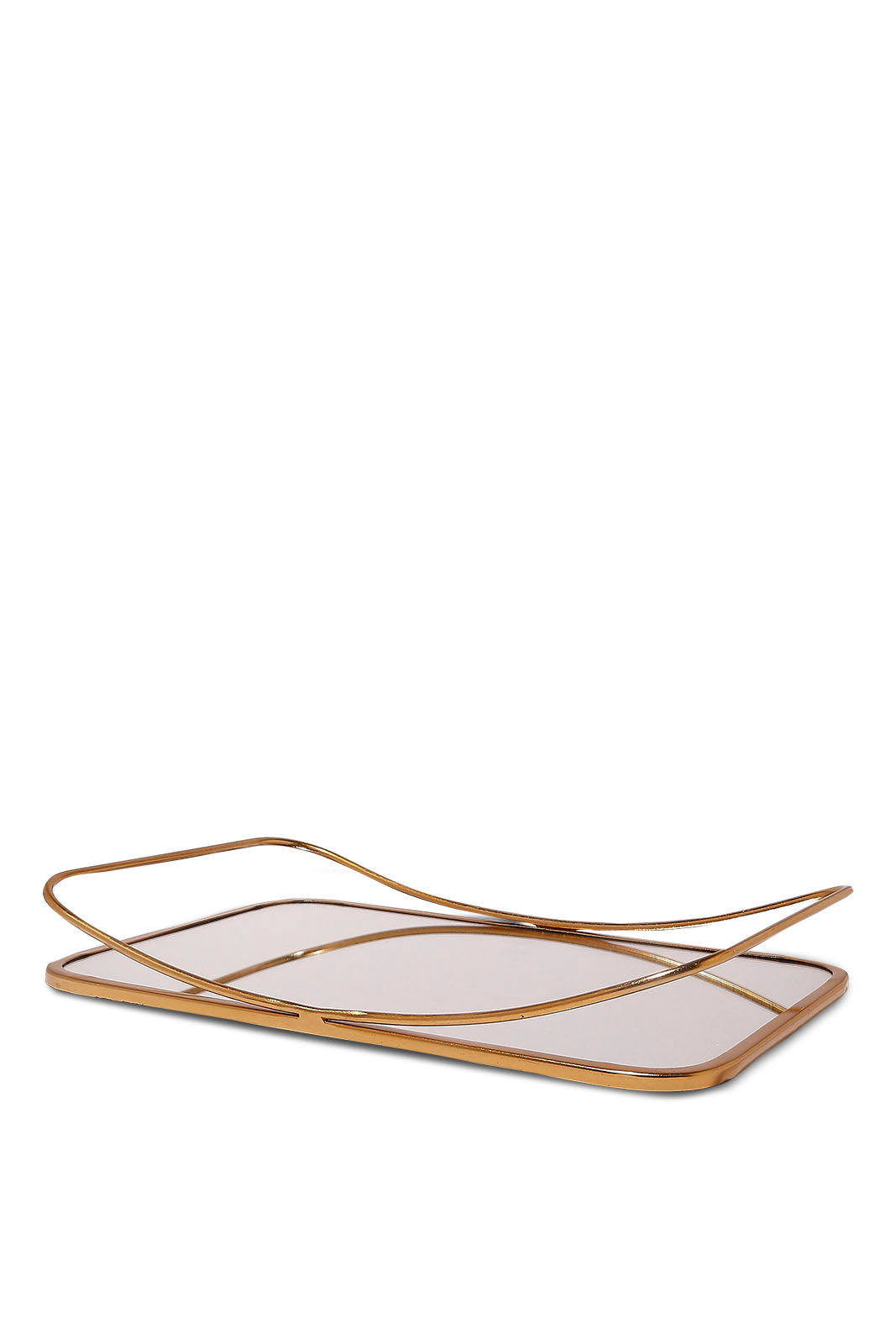 Redtag-Gold-Rectangle-Mirror-Tray-(Large)-Category:Trays,-Colour:Gold,-Deals:New-In,-Dept:Home,-Filter:Home-Dining,-HMW-DIN-Serveware,-New-In-HMW-DIN,-Non-Sale,-S23A,-Section:Homewares-Home-Dining-
