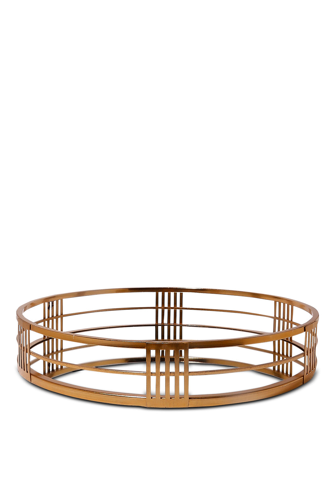 Redtag-Gold-Round-Mirror-Tray-Category:Trays,-Colour:Gold,-Deals:New-In,-Dept:Home,-Filter:Home-Dining,-HMW-DIN-Serveware,-New-In-HMW-DIN,-Non-Sale,-S23A,-Section:Homewares-Home-Dining-