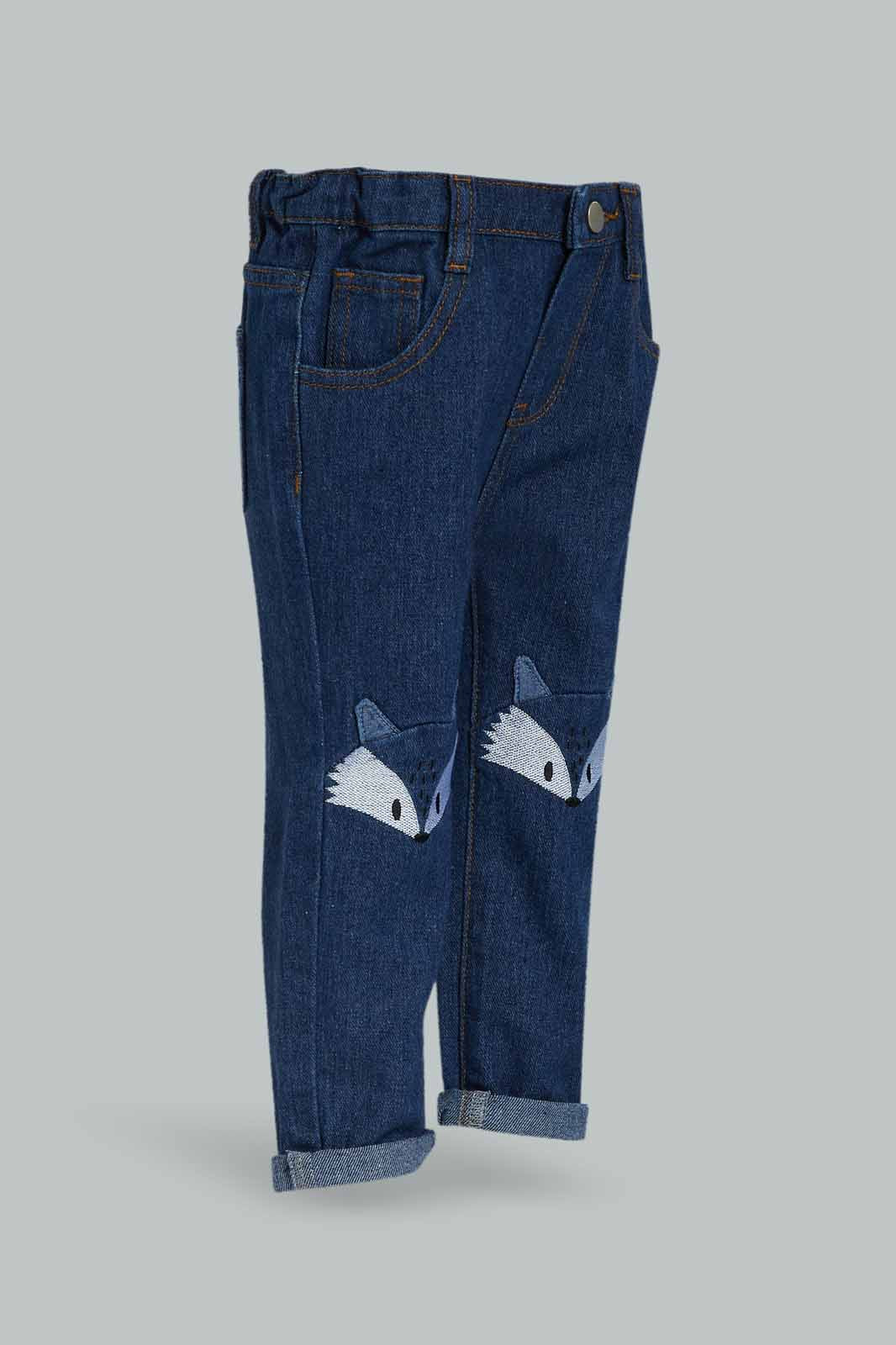 Redtag-Boys-Dark-Wash-Novelty-Fox-Jean-Category:Jeans,-Colour:Dark-Wash,-Deals:New-In,-Dept:Boys,-Filter:Infant-Boys-(3-to-24-Mths),-INB-Jeans,-New-In-INB-APL,-Non-Sale,-Section:Boys-(0-to-14Yrs),-W22B-Infant-Boys-3 to 24 Months
