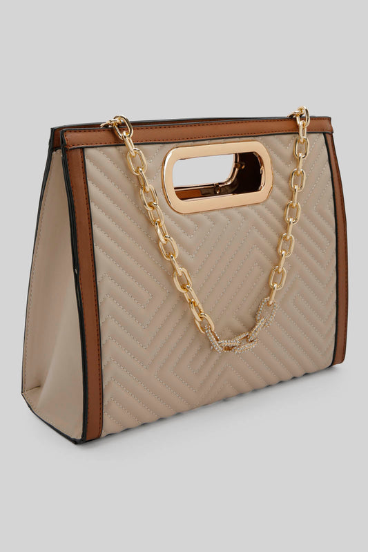 Redtag-Beige-Embllished-Day-Bag-Category:Bags,-Colour:Beige,-Filter:Women's-Accessories,-New-In,-New-In-Women-ACC,-Non-Sale,-Section:Women,-W22B,-Women-Bags-Women-