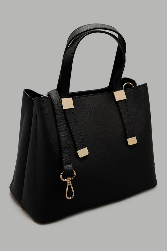 Redtag-Black-Embllished-Day-Bag-Category:Bags,-Colour:Black,-Filter:Women's-Accessories,-New-In,-New-In-Women-ACC,-Non-Sale,-Section:Women,-W22B,-Women-Bags-Women-