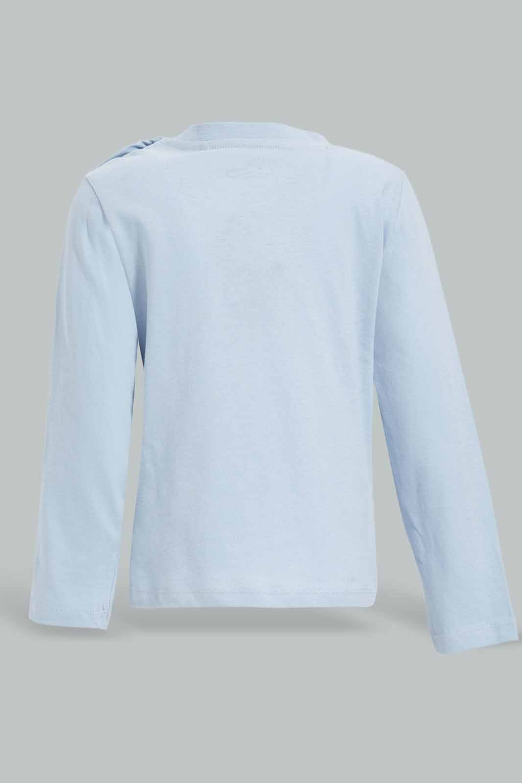 Redtag-Boys-Blue-Tiger-Long-Slv-Tshirt-Category:T-Shirts,-Colour:Blue,-Deals:New-In,-Dept:Boys,-Filter:Infant-Boys-(3-to-24-Mths),-INB-T-Shirts,-New-In-INB-APL,-Non-Sale,-Section:Boys-(0-to-14Yrs),-W22B-Infant-Boys-3 to 24 Months