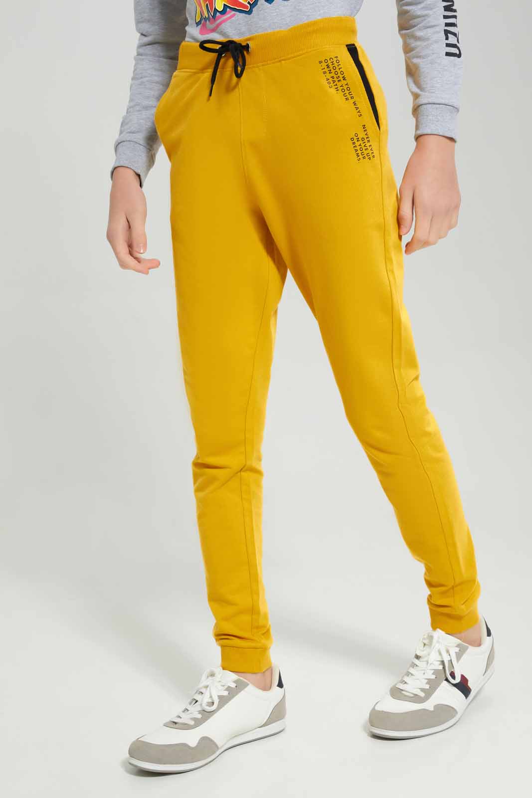 Senior Boys Mustard Active Pant