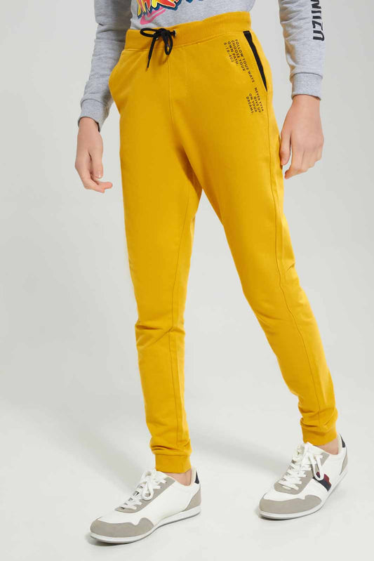 Senior Boys Mustard Active Pant